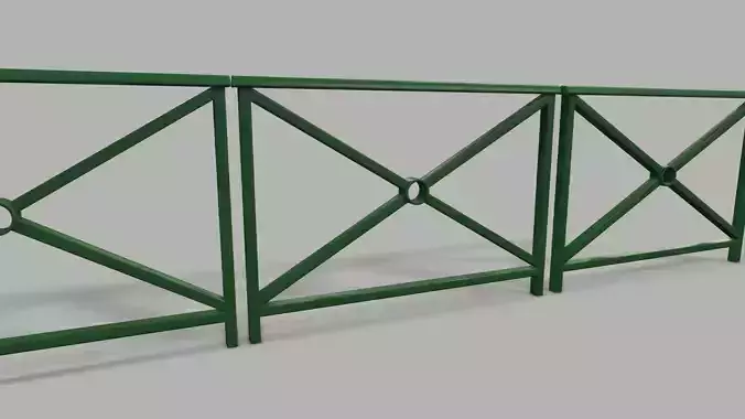 STREET BARRIER METAL - Game Ready-VR Low-poly 3D model