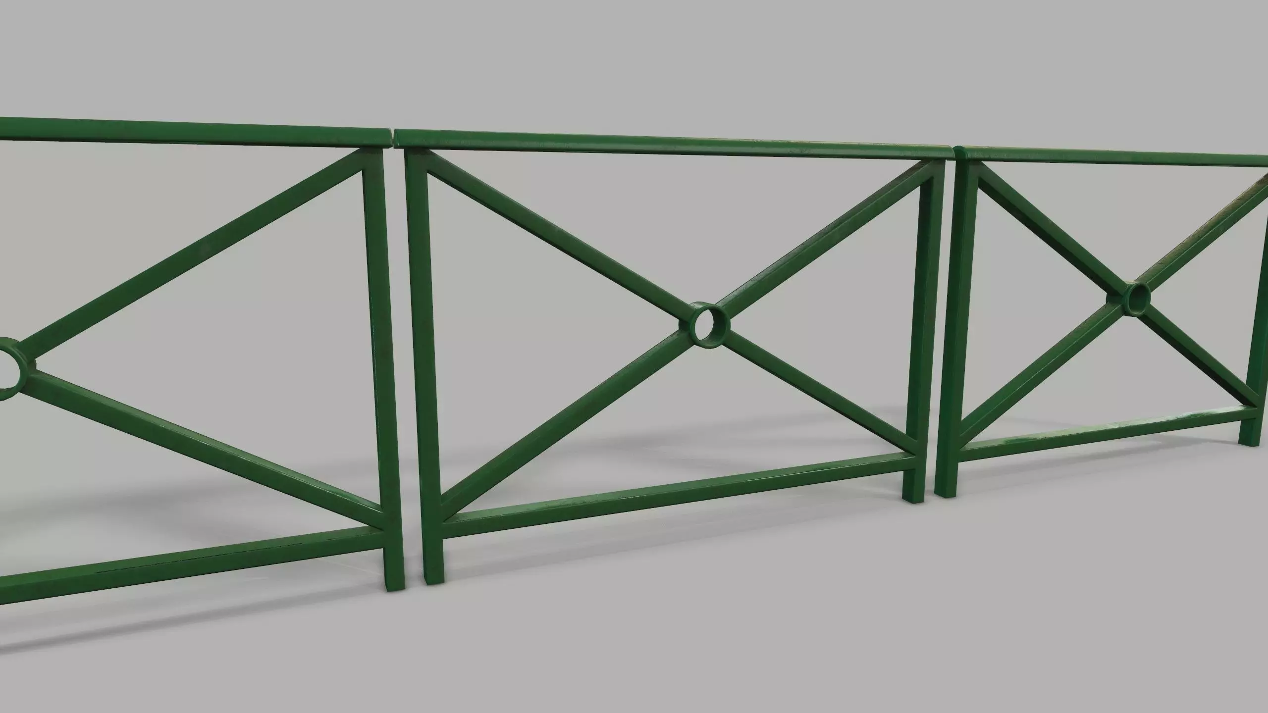 STREET BARRIER METAL - Game Ready-VR Low-poly 3D model_0