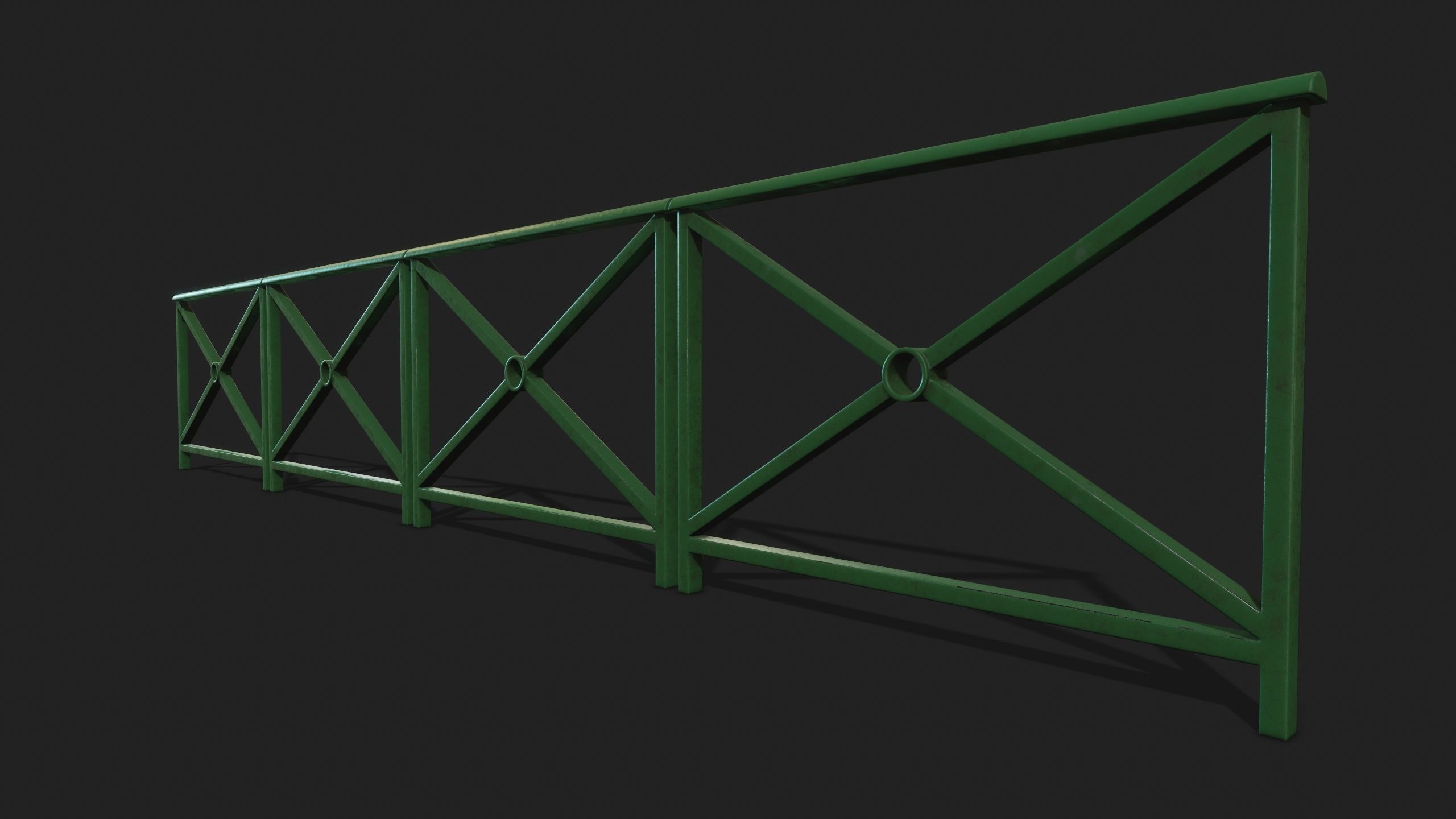 STREET BARRIER METAL - Game Ready-VR Low-poly 3D model_14