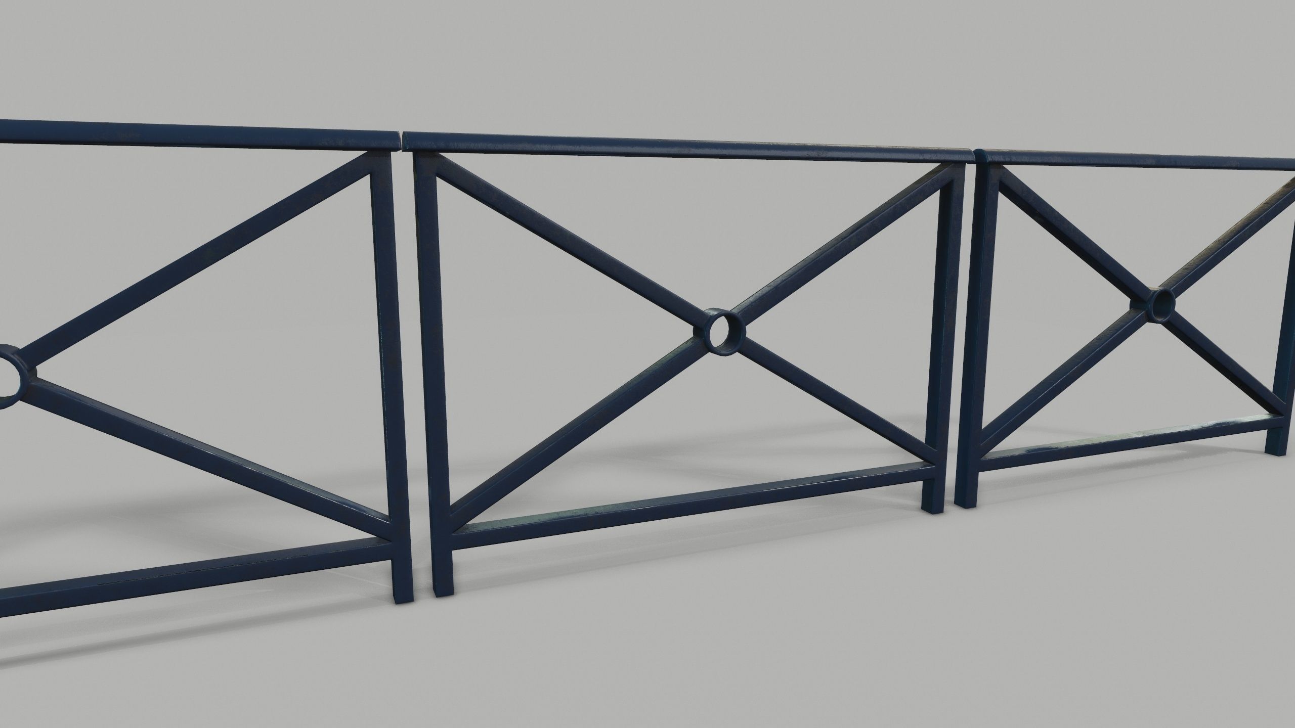 STREET BARRIER METAL - Game Ready-VR Low-poly 3D model_2
