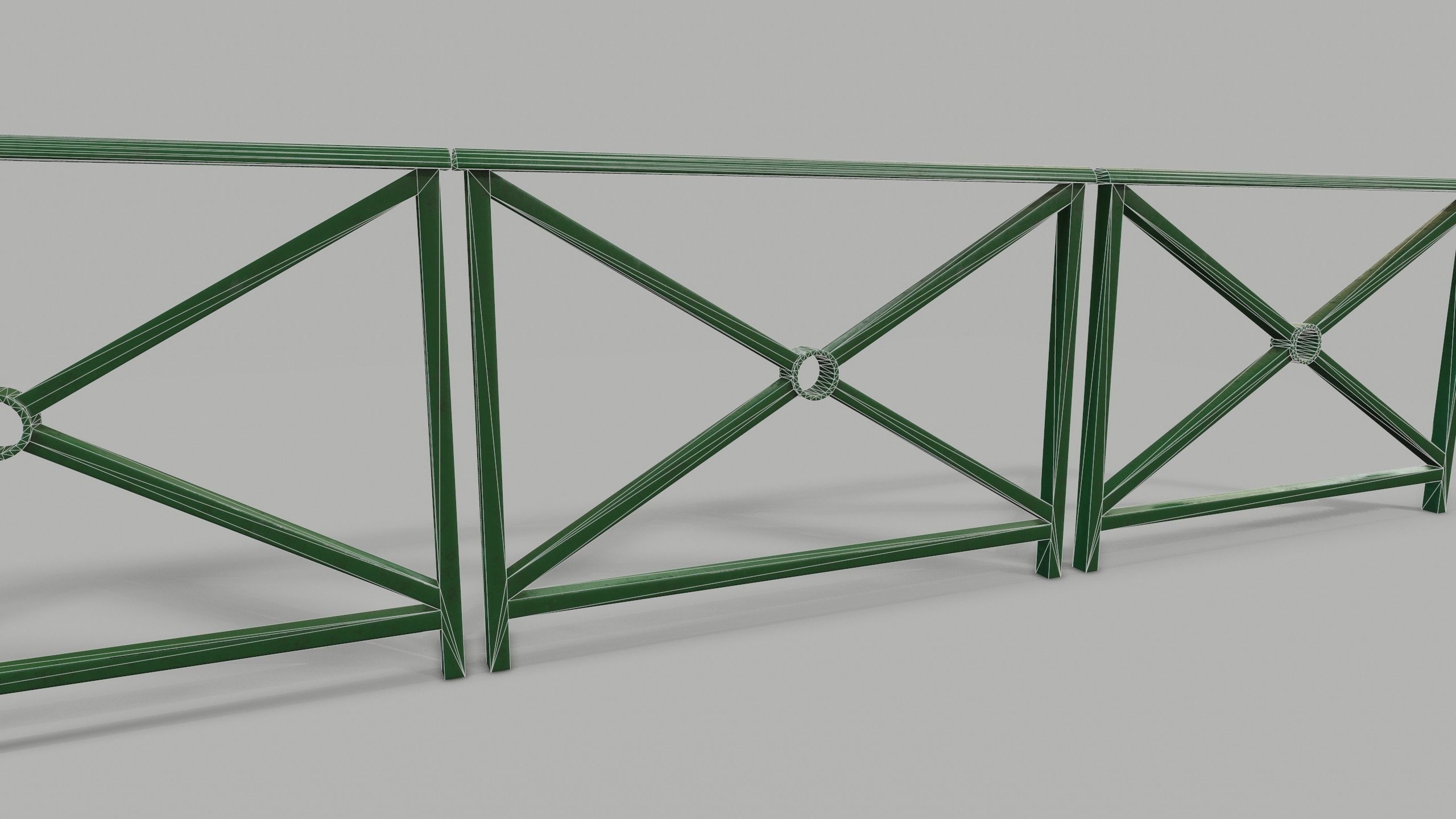 STREET BARRIER METAL - Game Ready-VR Low-poly 3D model_1