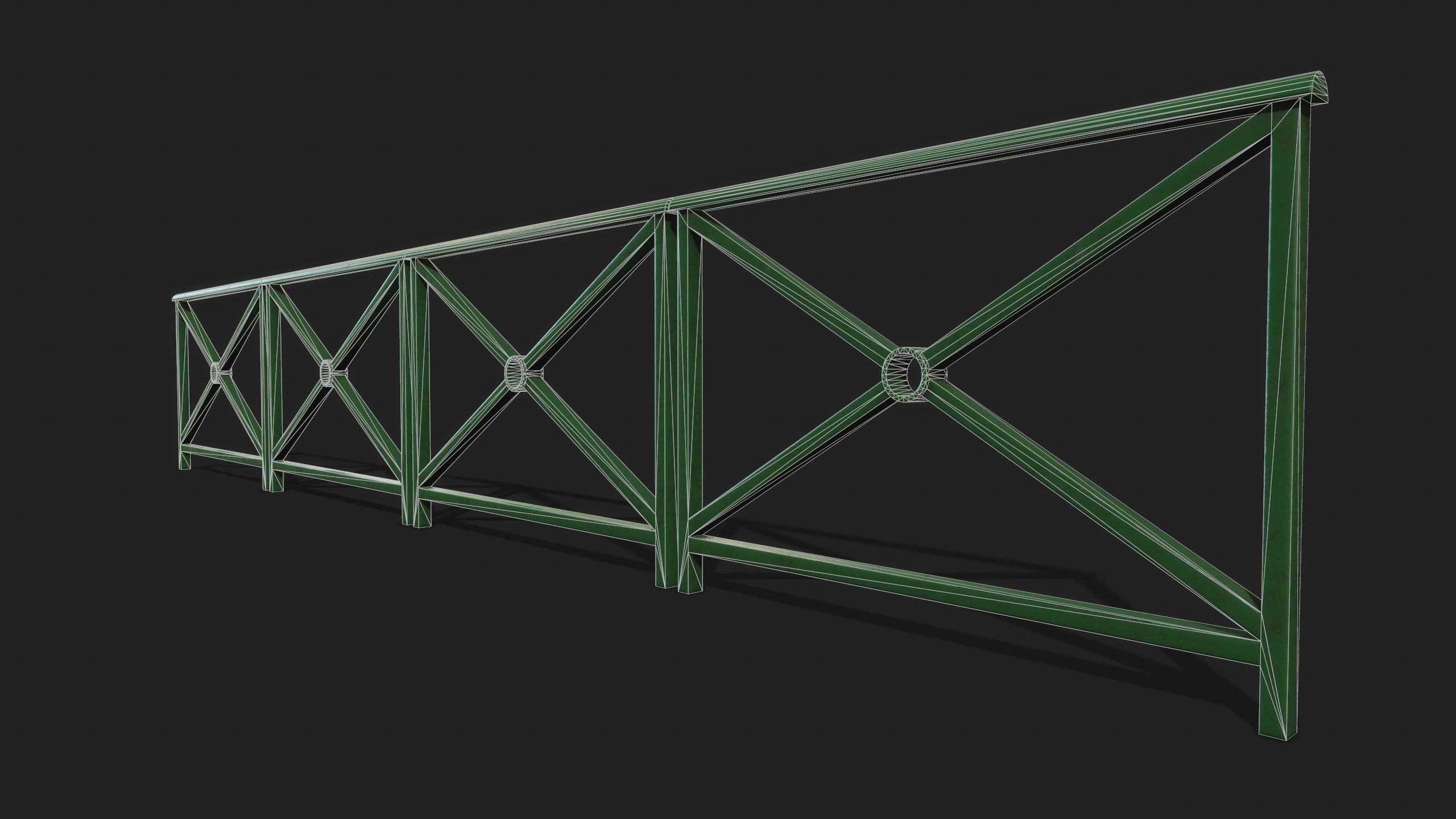 STREET BARRIER METAL - Game Ready-VR Low-poly 3D model_15