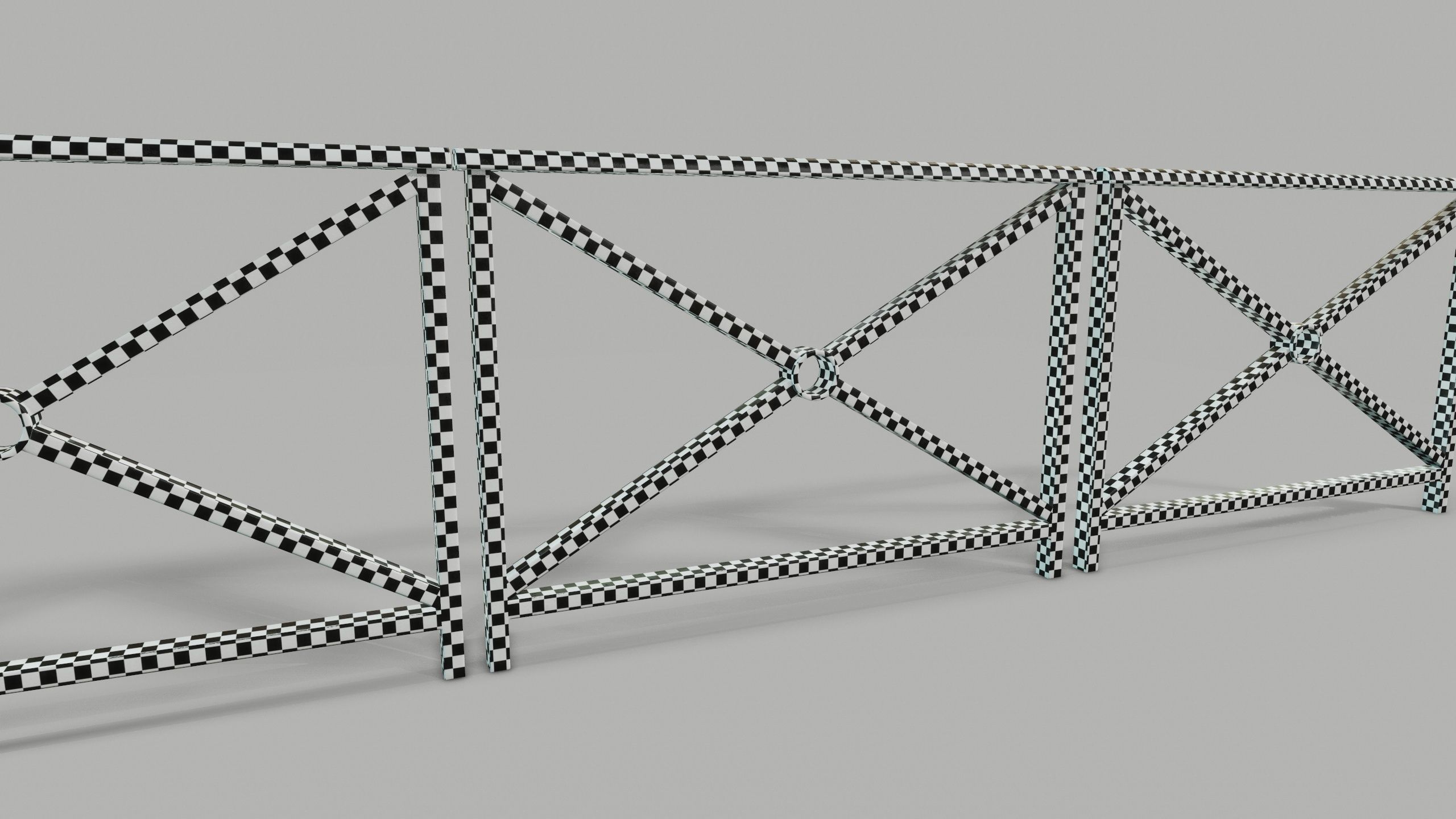 STREET BARRIER METAL - Game Ready-VR Low-poly 3D model_3