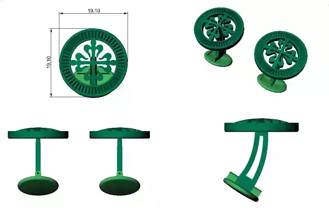 CUFFLINK-5 gold plated cufflinks