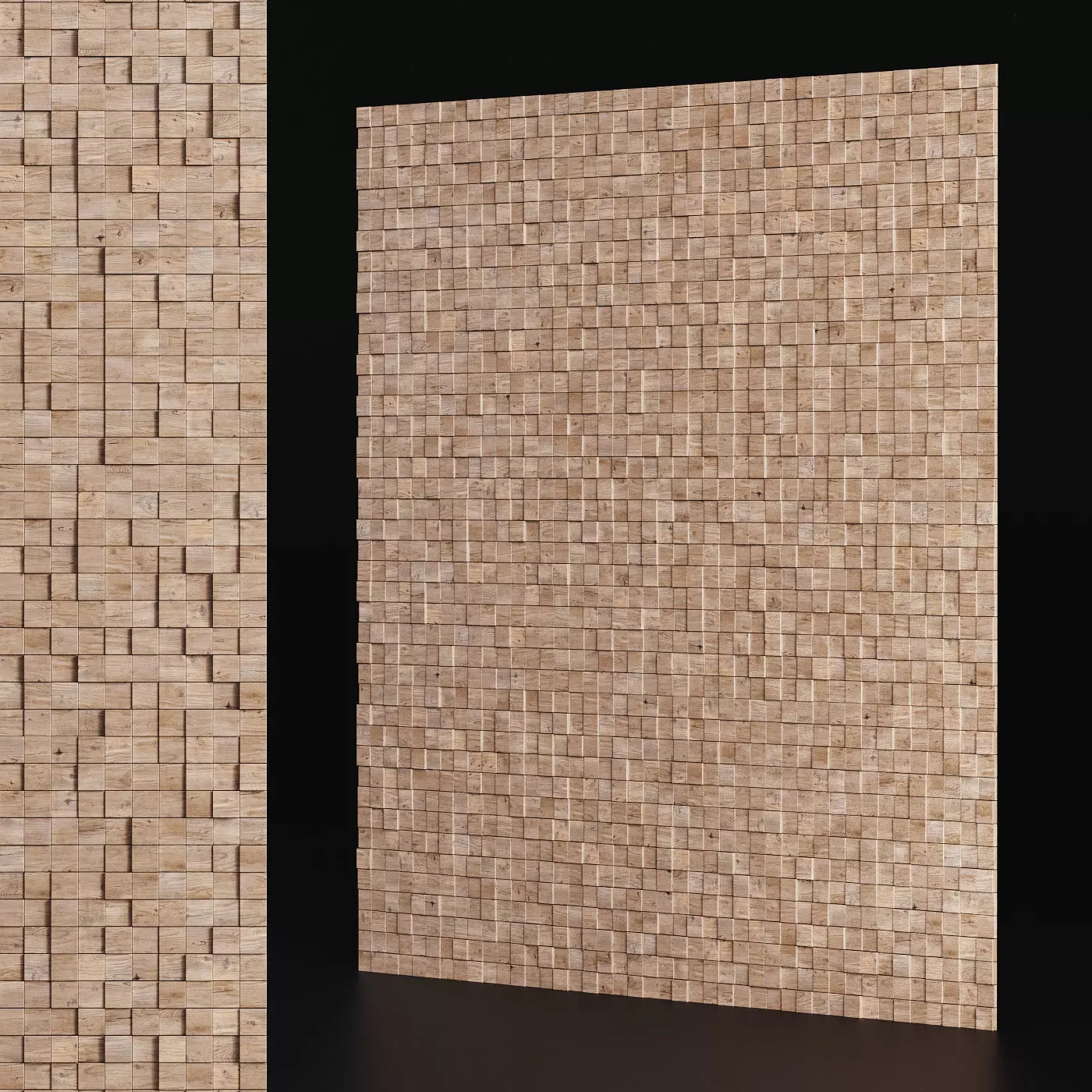 Wood decorative panel 02 3D model_0