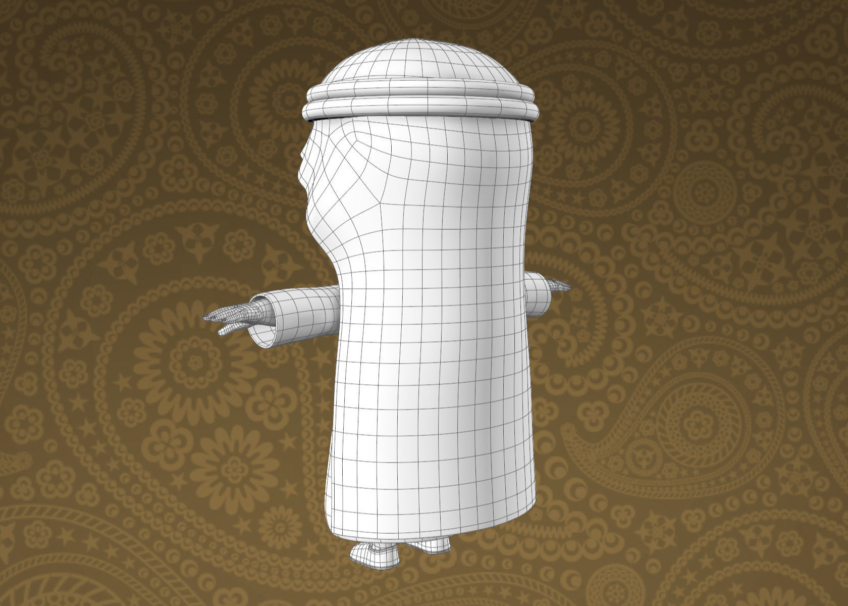 Cartoon Indian and Arabic Boy 3d Model Rigged 3D model_26