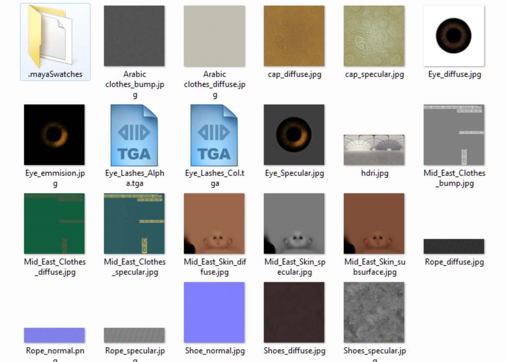 Cartoon Indian and Arabic Boy 3d Model Rigged 3D model_32