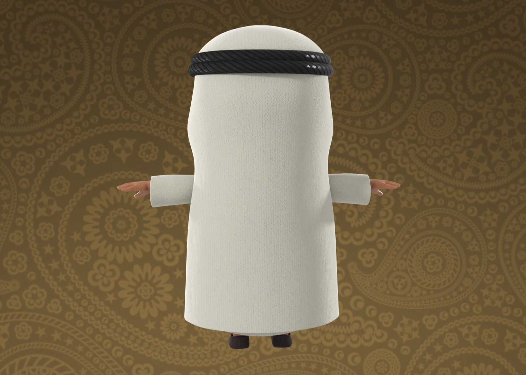 Cartoon Indian and Arabic Boy 3d Model Rigged 3D model_17