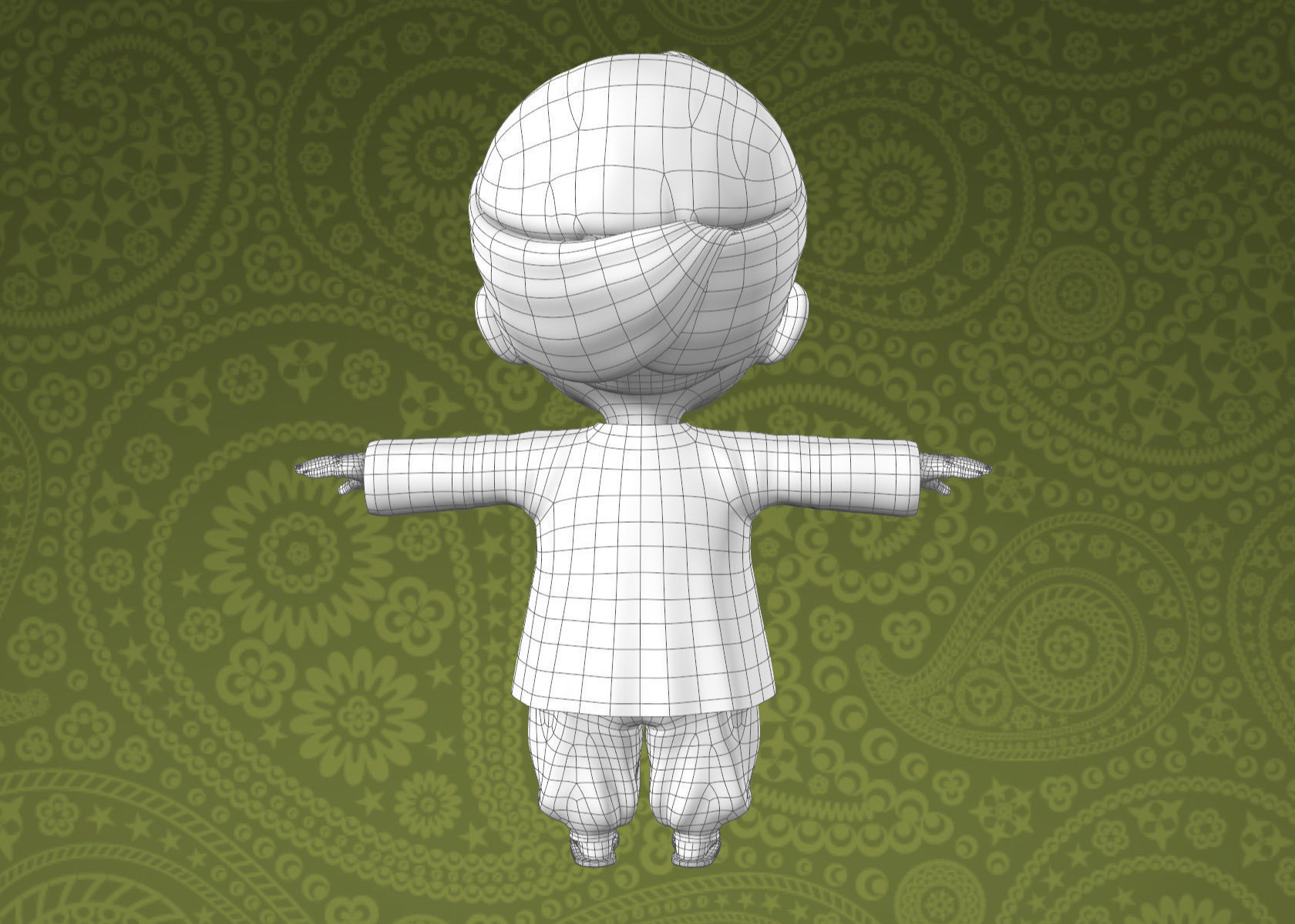 Cartoon Indian and Arabic Boy 3d Model Rigged 3D model_22