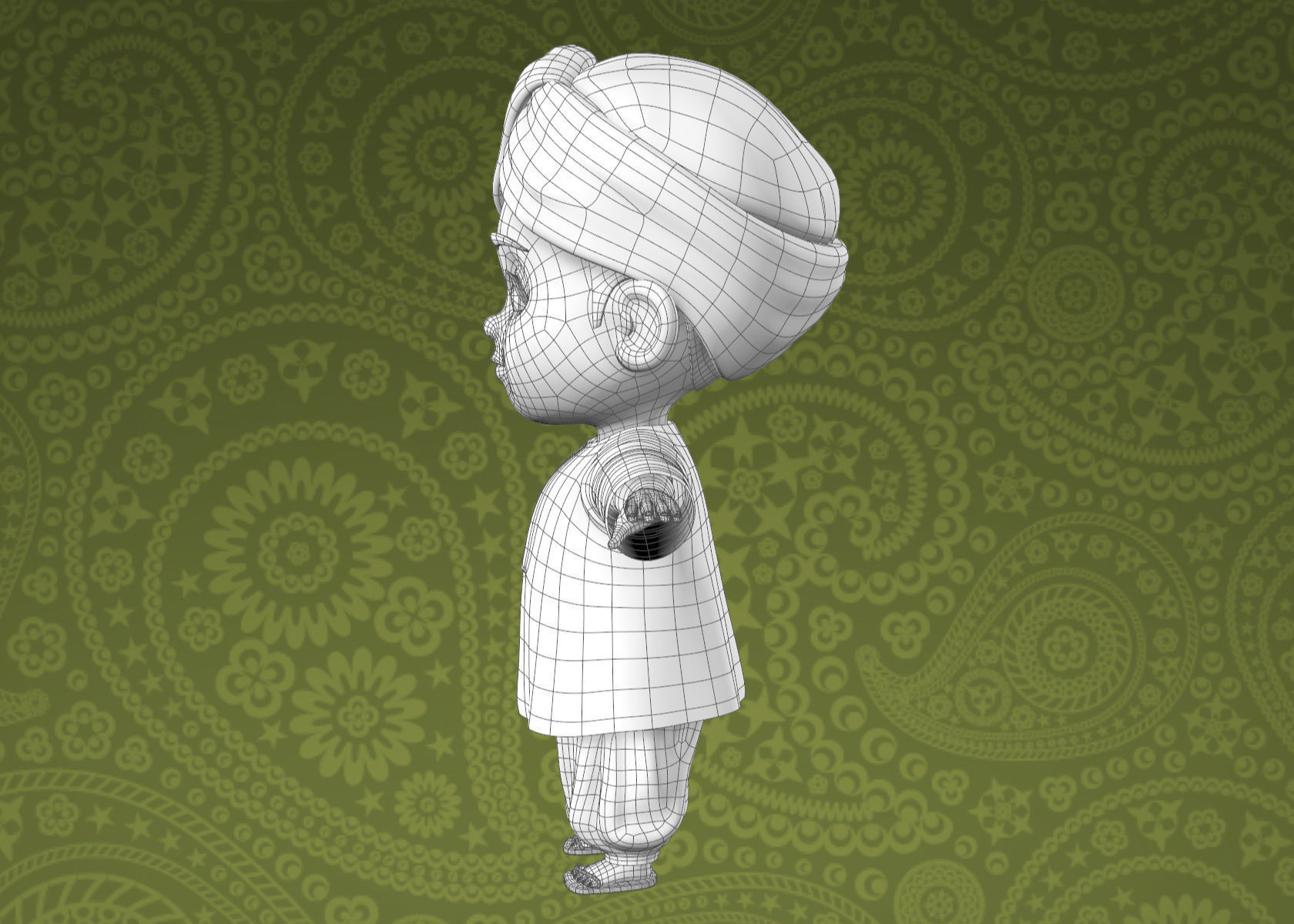 Cartoon Indian and Arabic Boy 3d Model Rigged 3D model_20