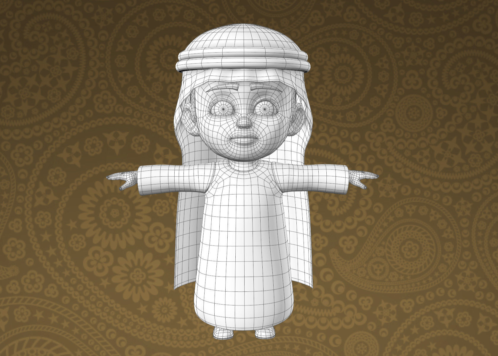 Cartoon Indian and Arabic Boy 3d Model Rigged 3D model_24
