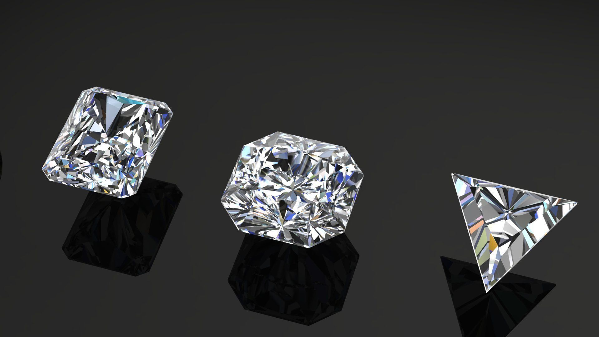 Diamond Gem Stones pack Low-poly 3D models Low-poly 3D model_2
