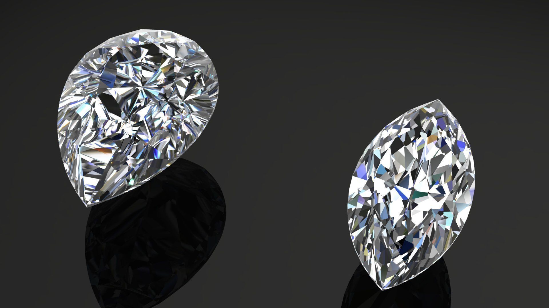 Diamond Gem Stones pack Low-poly 3D models Low-poly 3D model_1