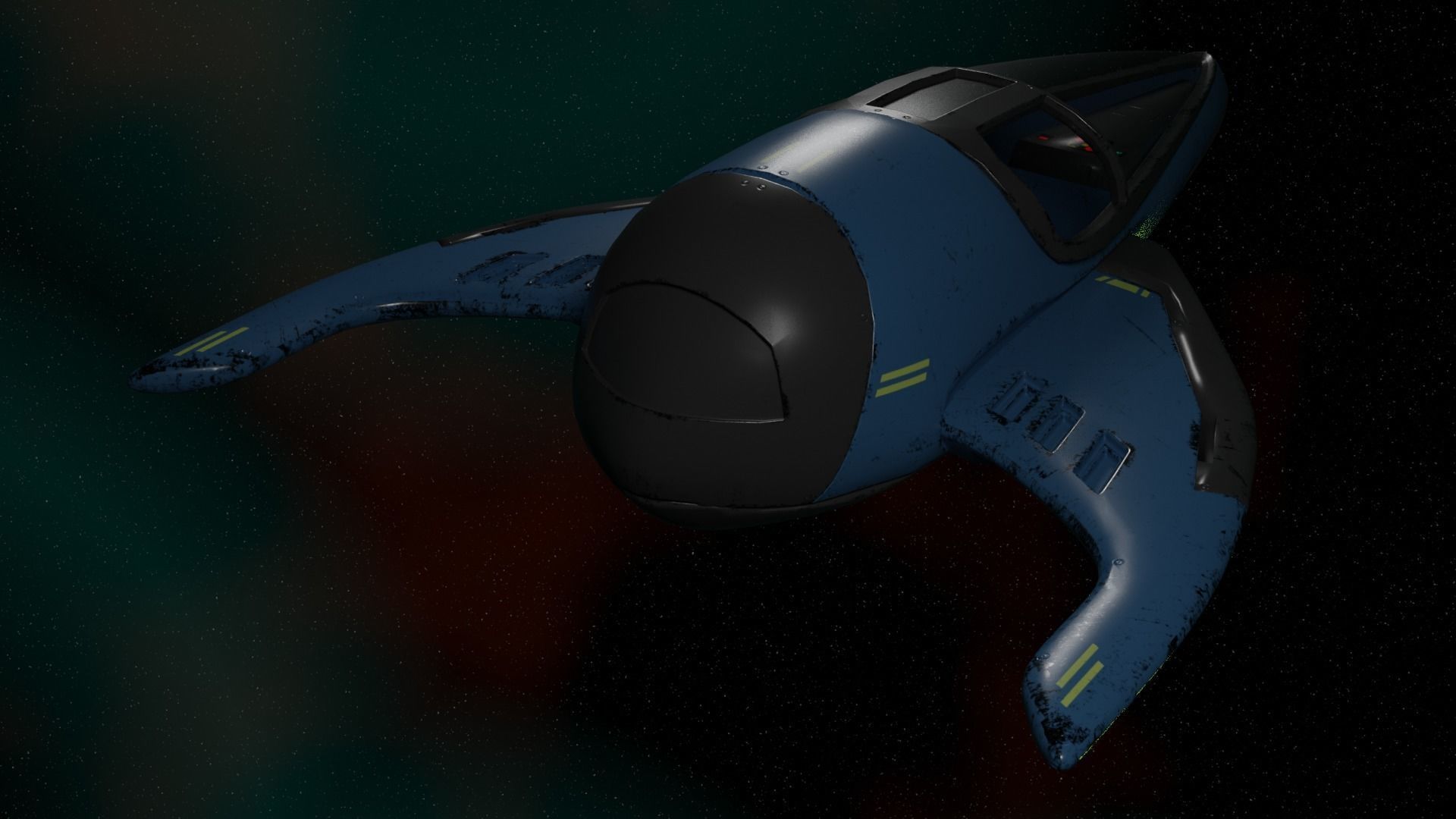 Old Y2J Spaceship 3D model_2