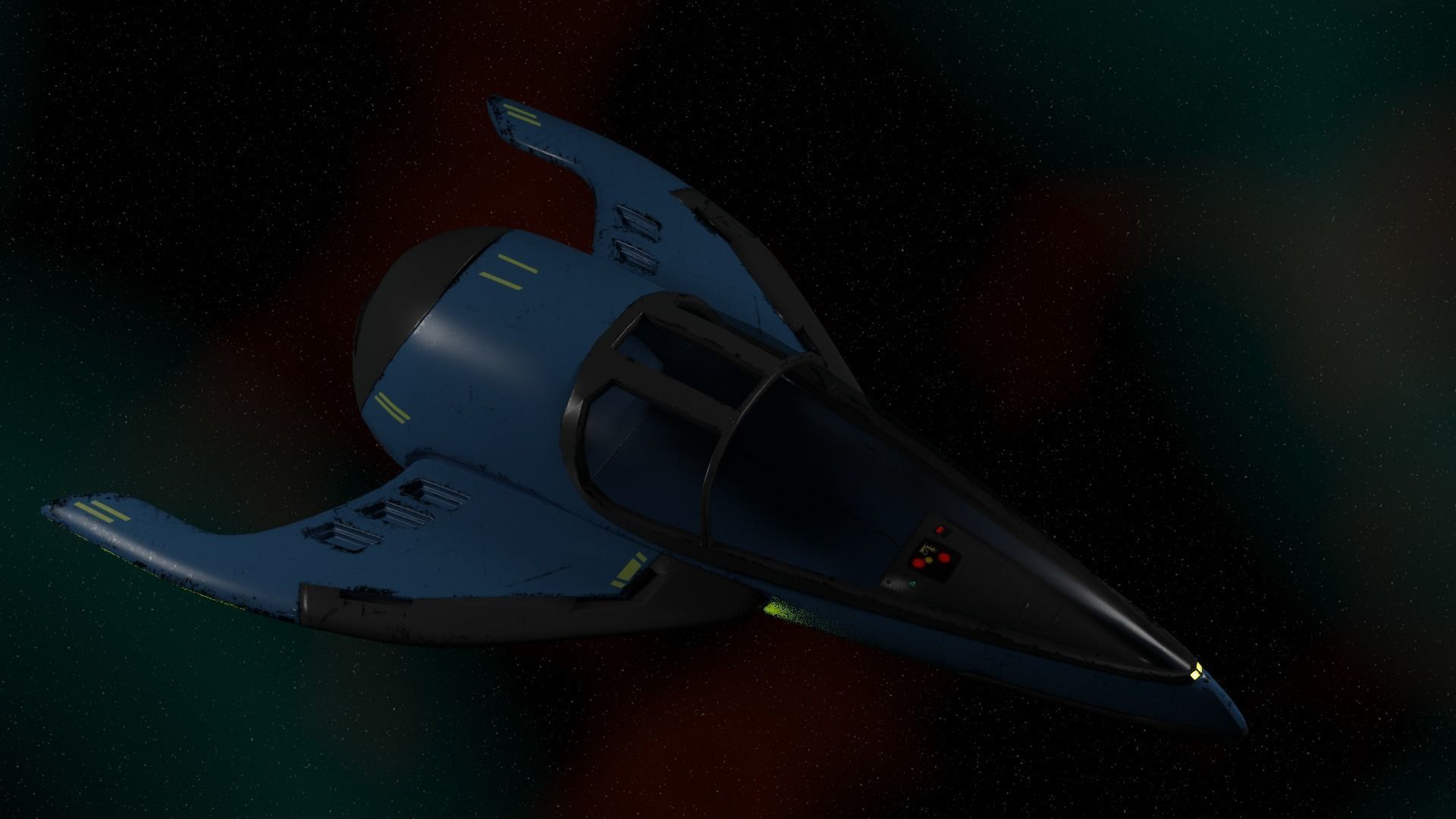 Old Y2J Spaceship 3D model_1