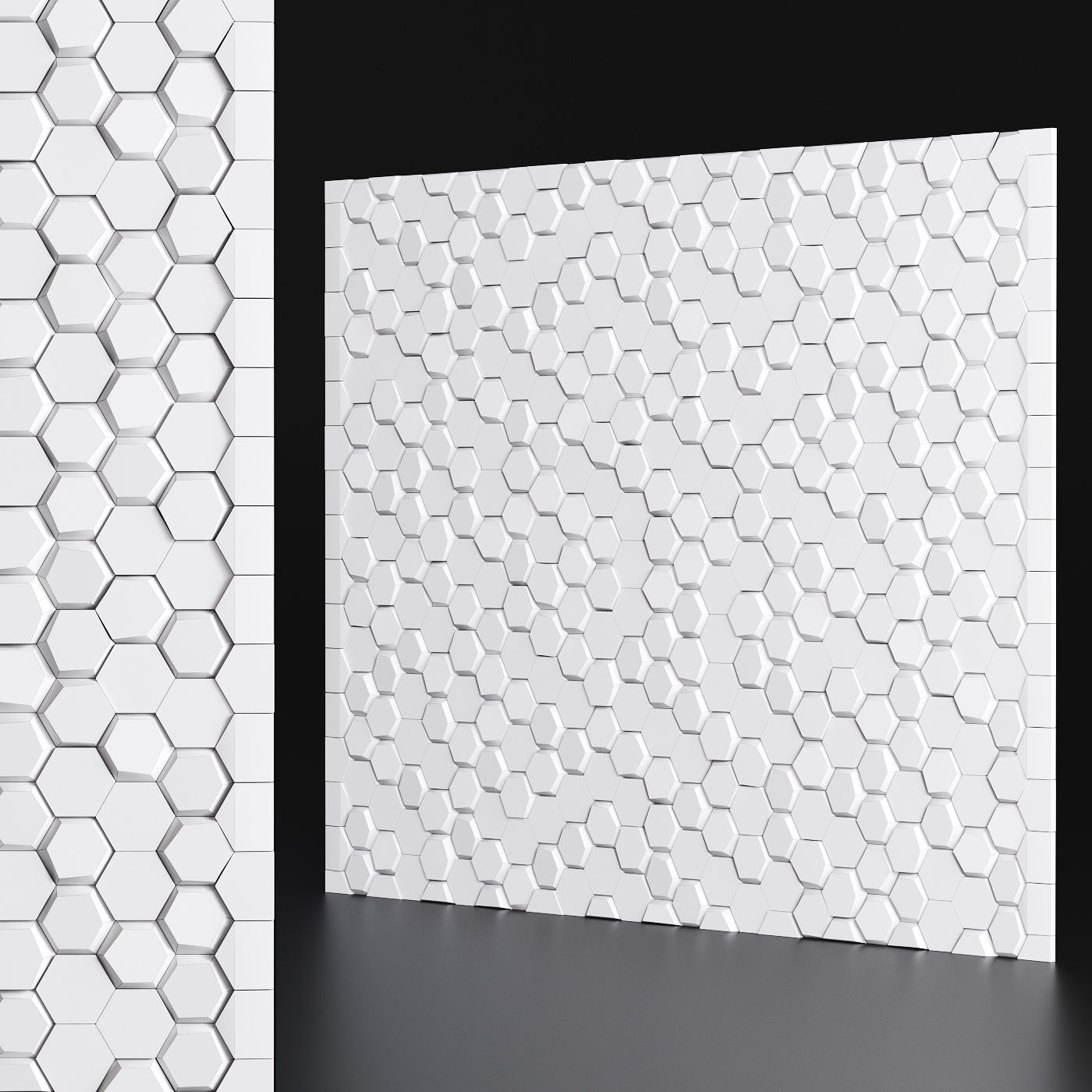 Wood decorative panel 03 3D model_2