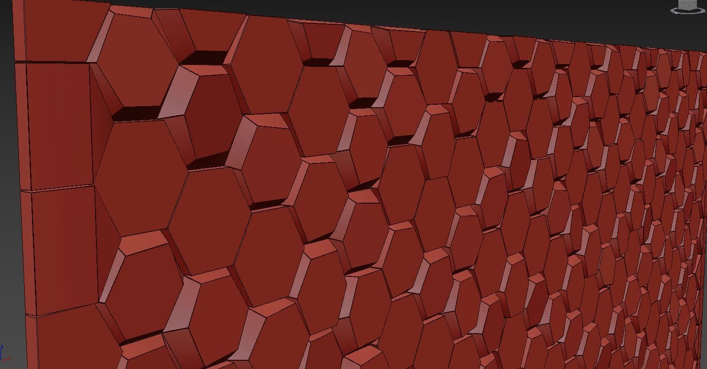 Wood decorative panel 03 3D model_5