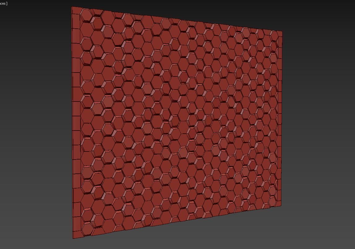 Wood decorative panel 03 3D model_3