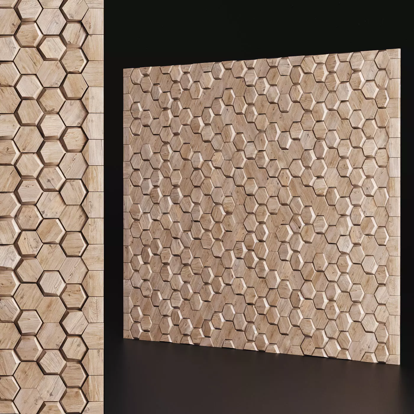 Wood decorative panel 03 3D model_0