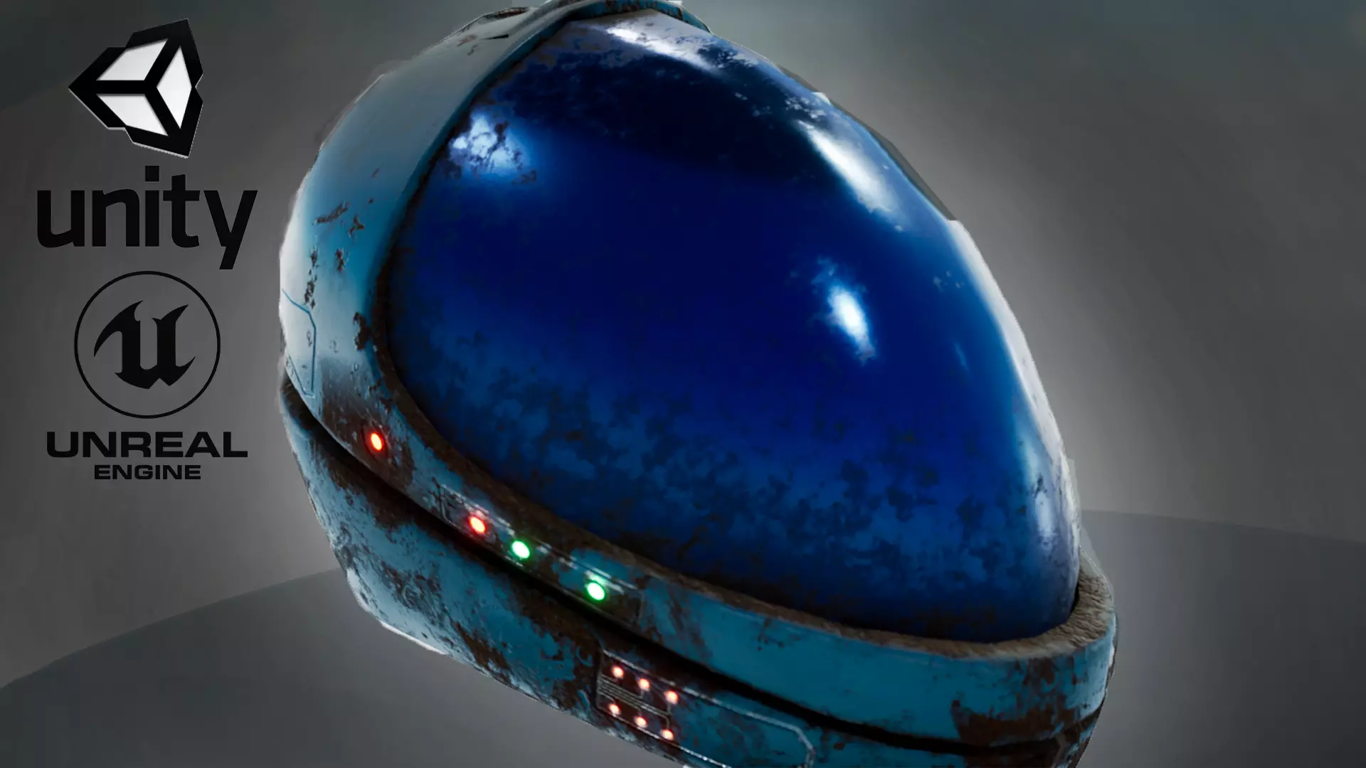 Sci fi helmet 4 different textures Low-poly 3D model_0