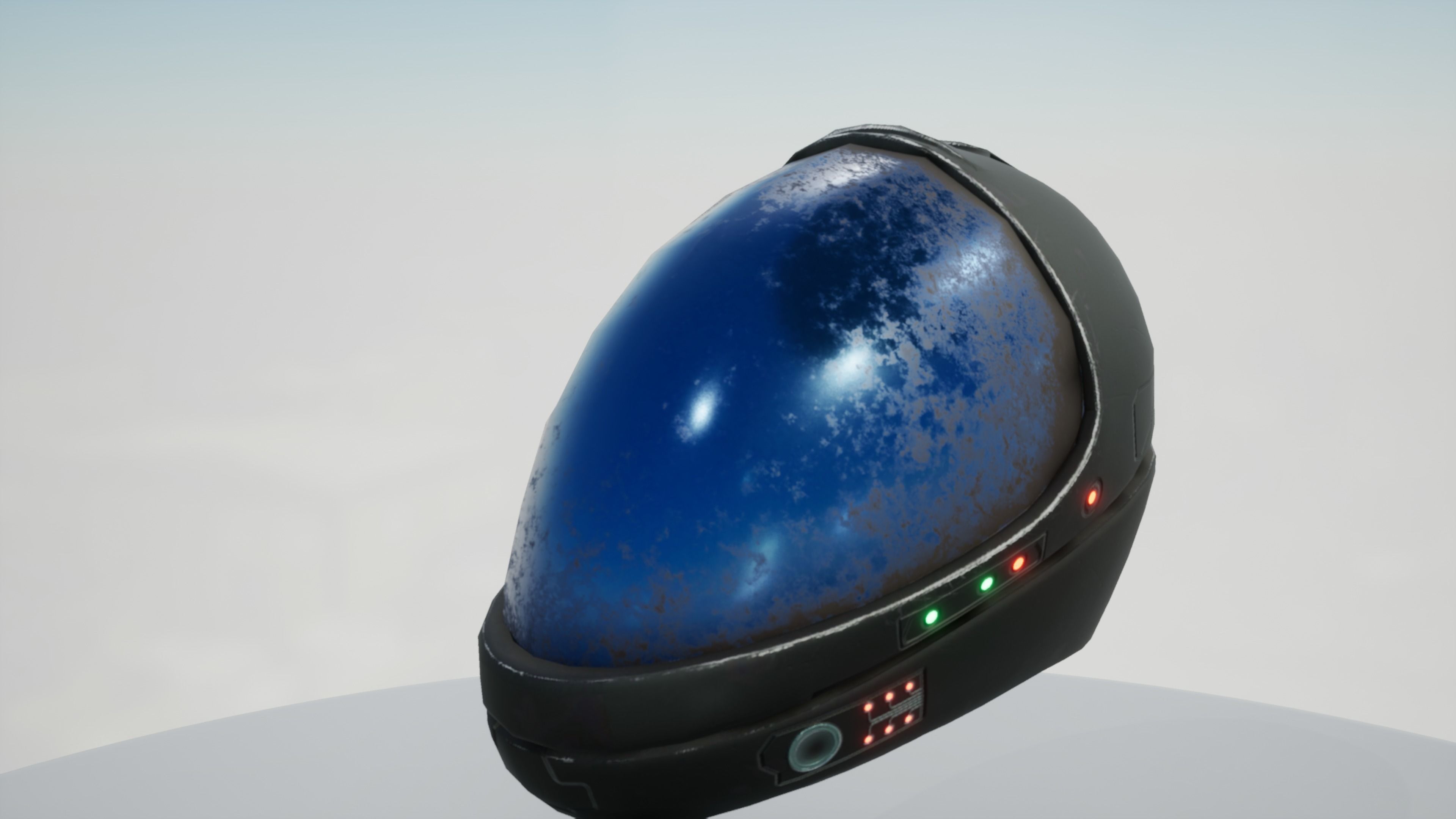 Sci fi helmet 4 different textures Low-poly 3D model_9