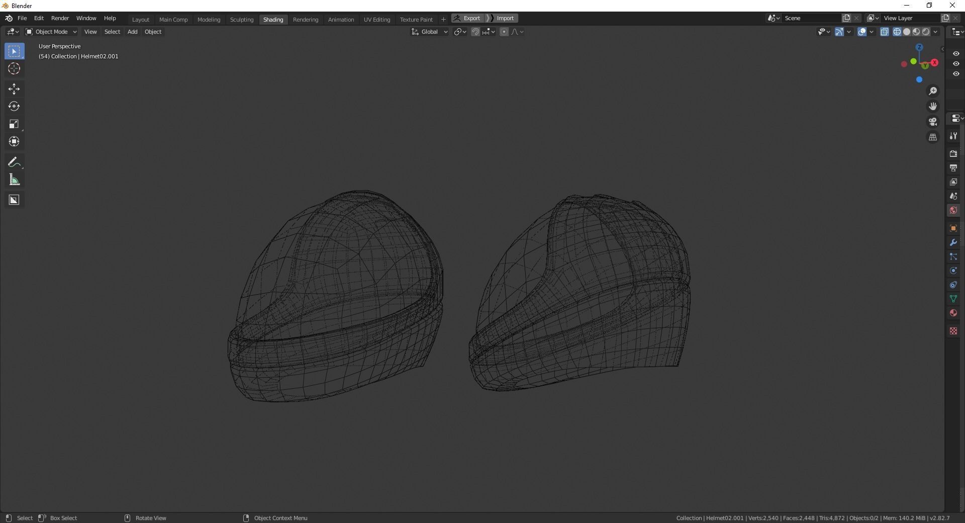Sci fi helmet 4 different textures Low-poly 3D model_6