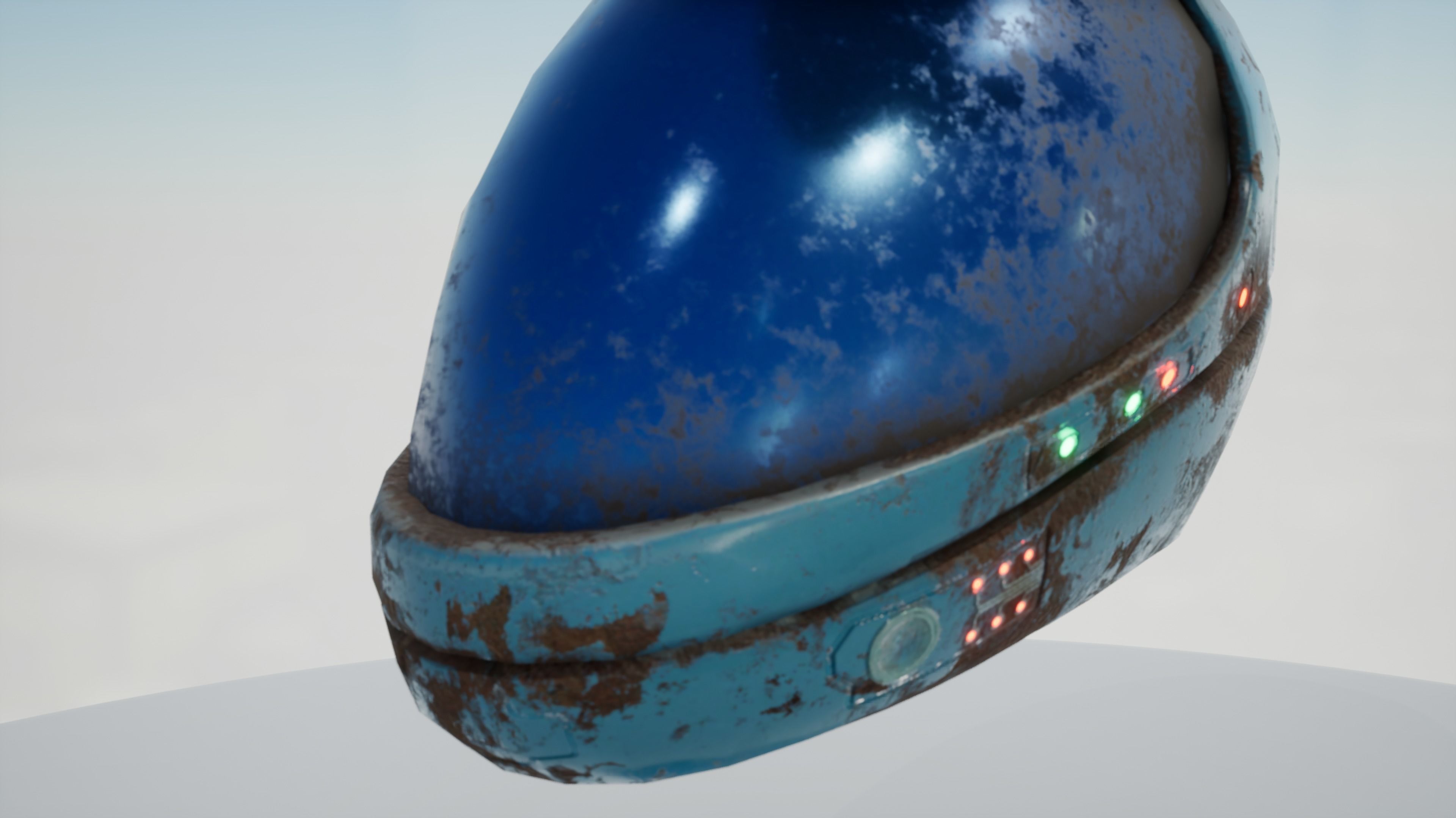 Sci fi helmet 4 different textures Low-poly 3D model_11