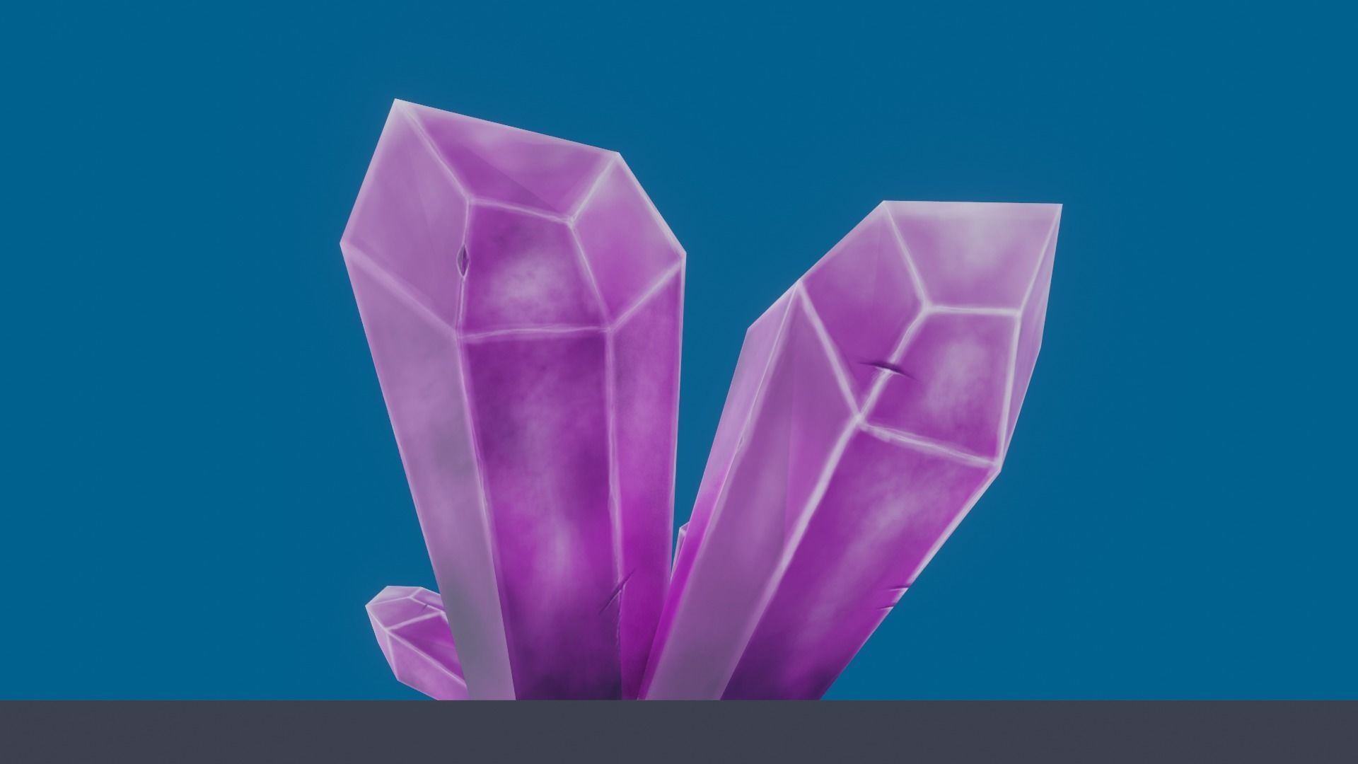 Low Poly Cristals crystals Free 3D model_3