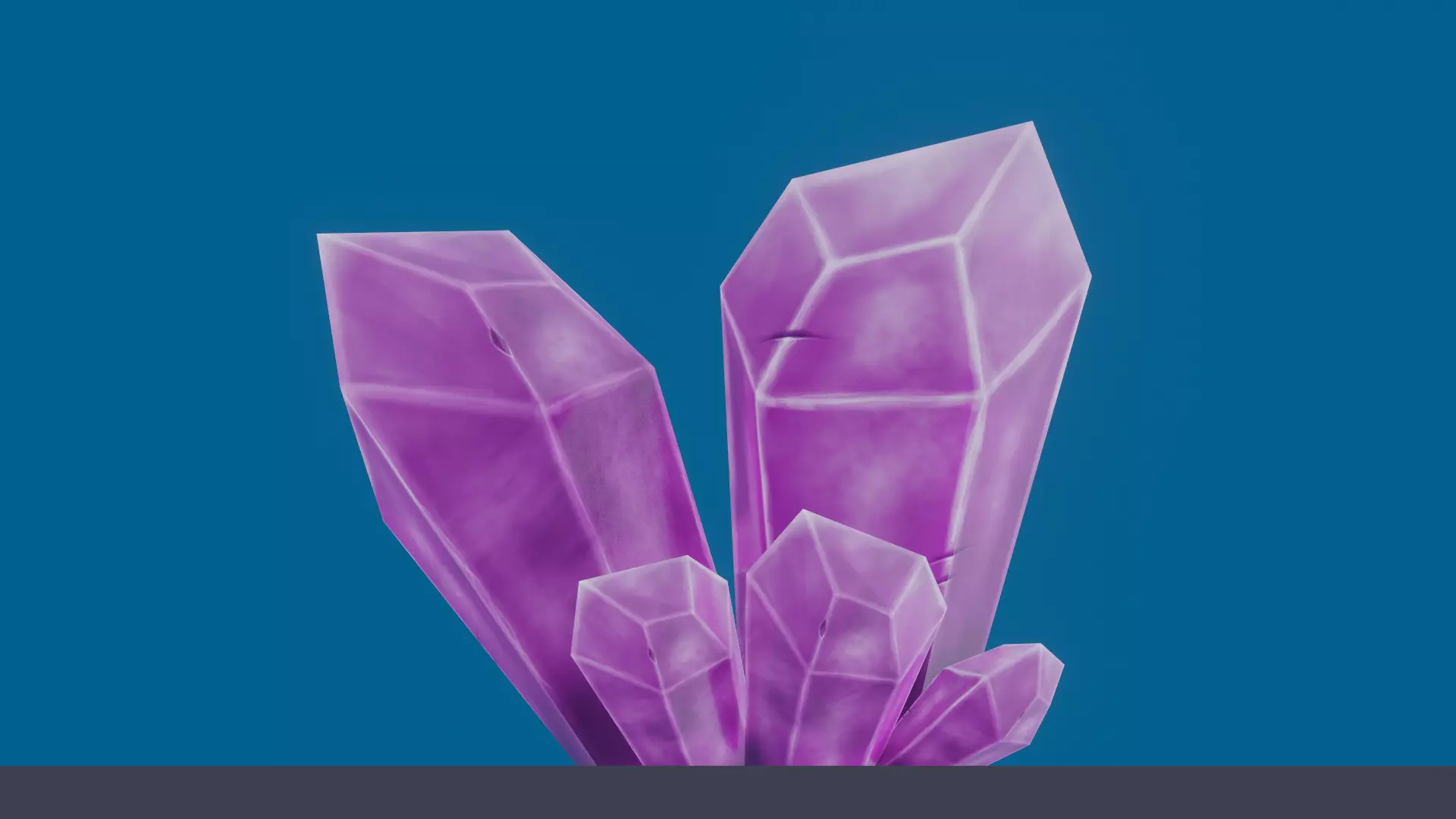 Low Poly Cristals crystals Free 3D model_0