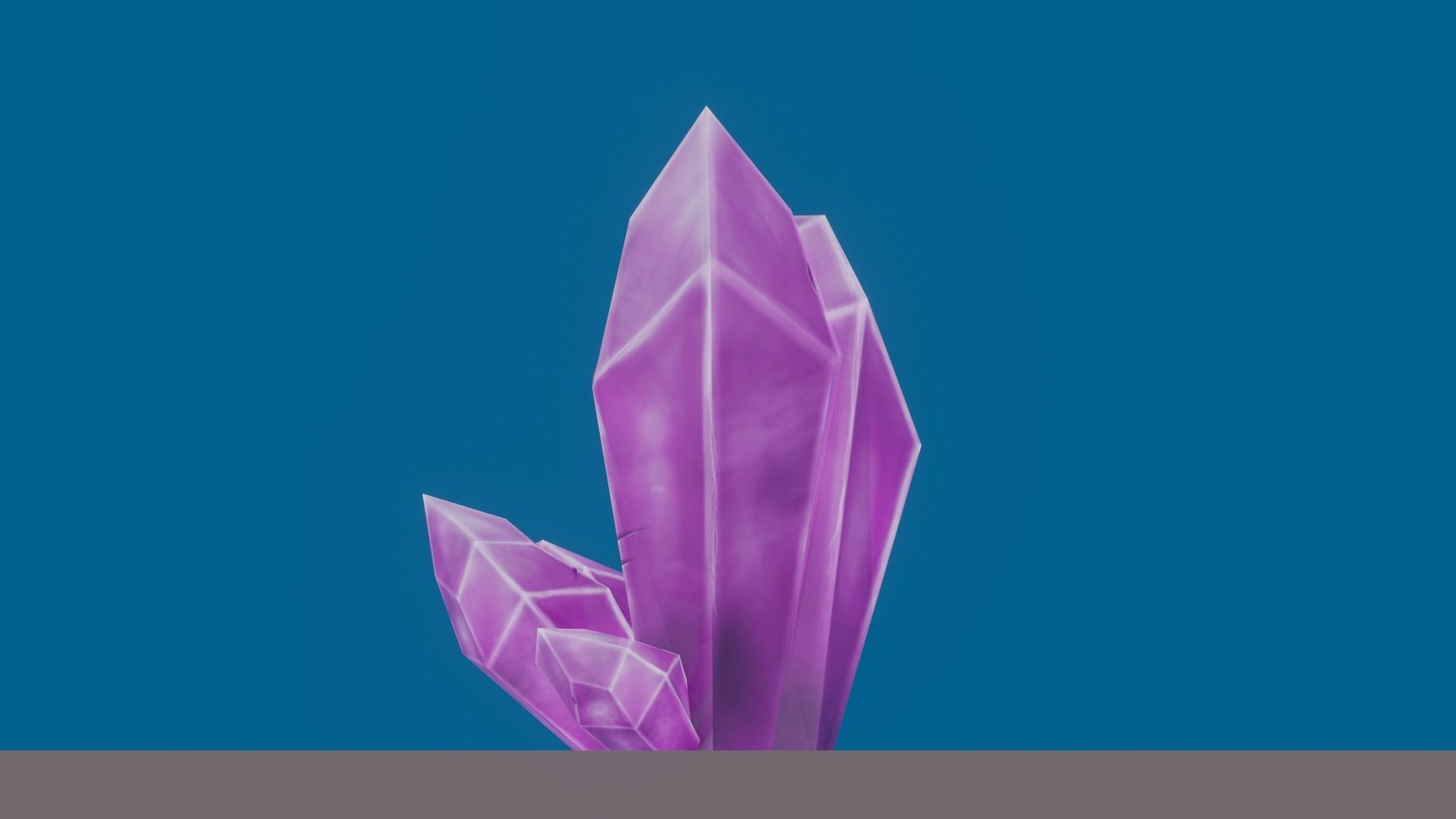 Low Poly Cristals crystals Free 3D model_2