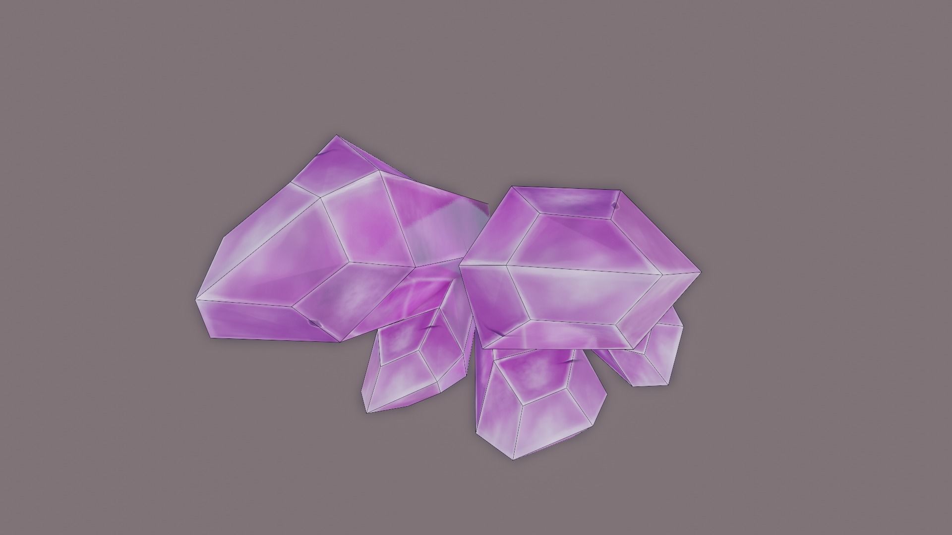 Low Poly Cristals crystals Free 3D model_1