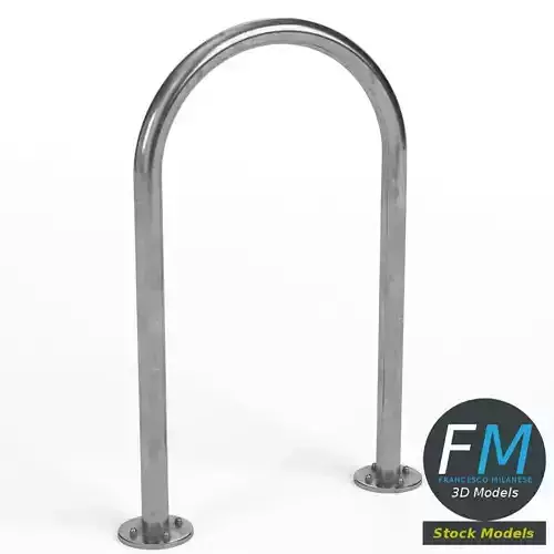 Inverted U bicycle rack