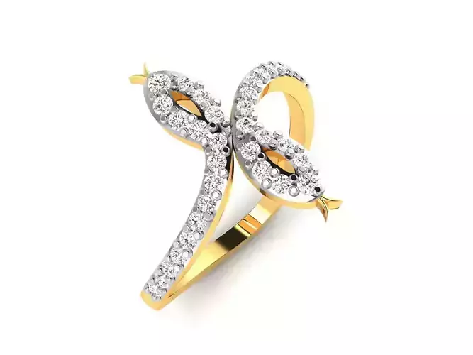 Women Diamond Band Ring 3dm render detail