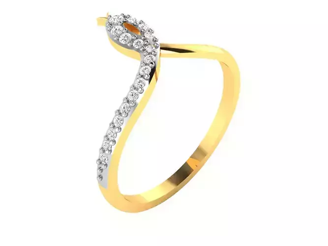 Women Diamond Band Ring 3dm render detail