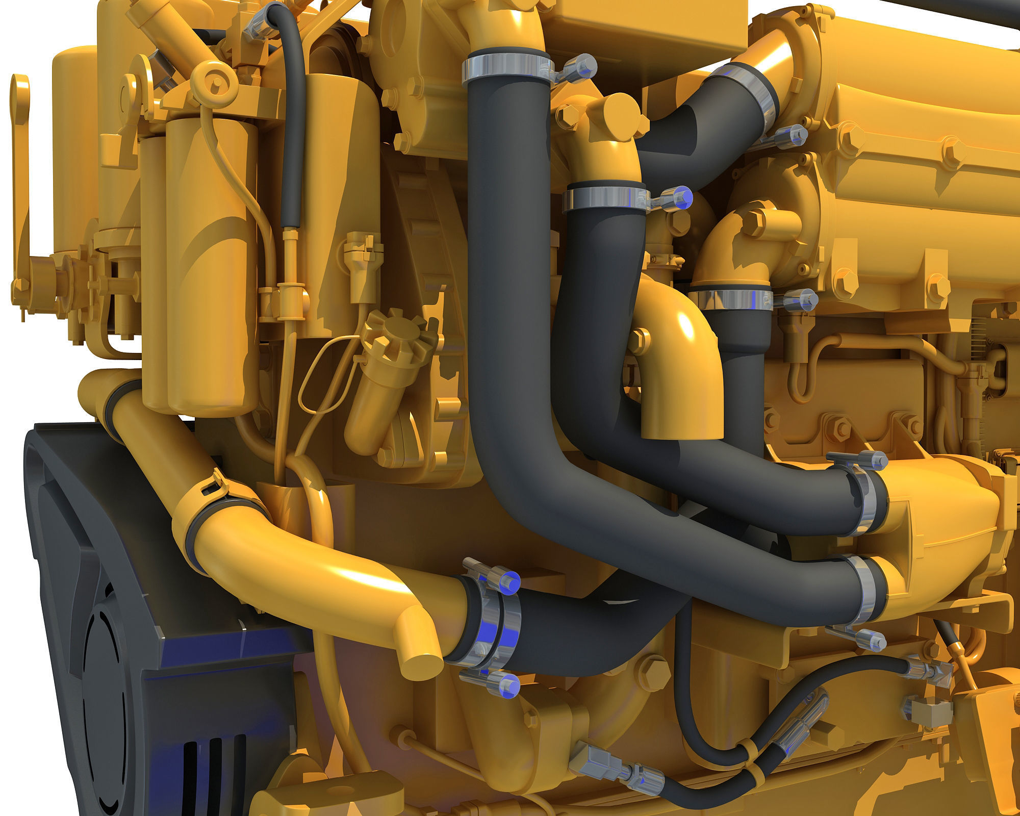 Industrial Diesel Engine 3D model_13