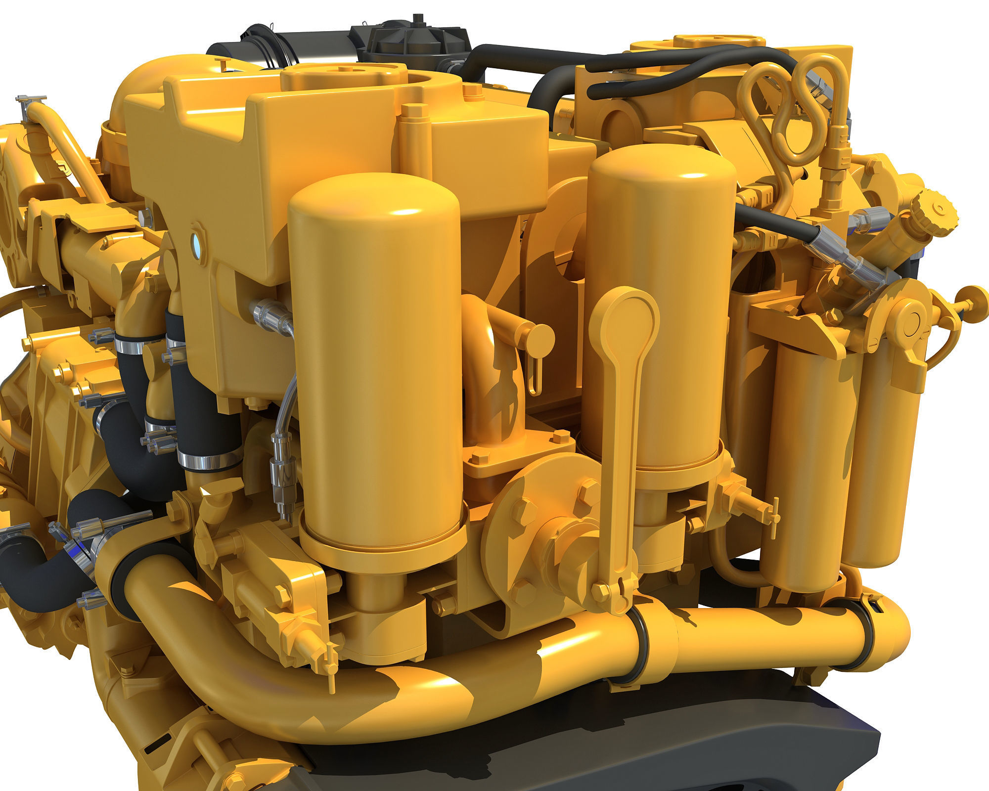 Industrial Diesel Engine 3D model_12