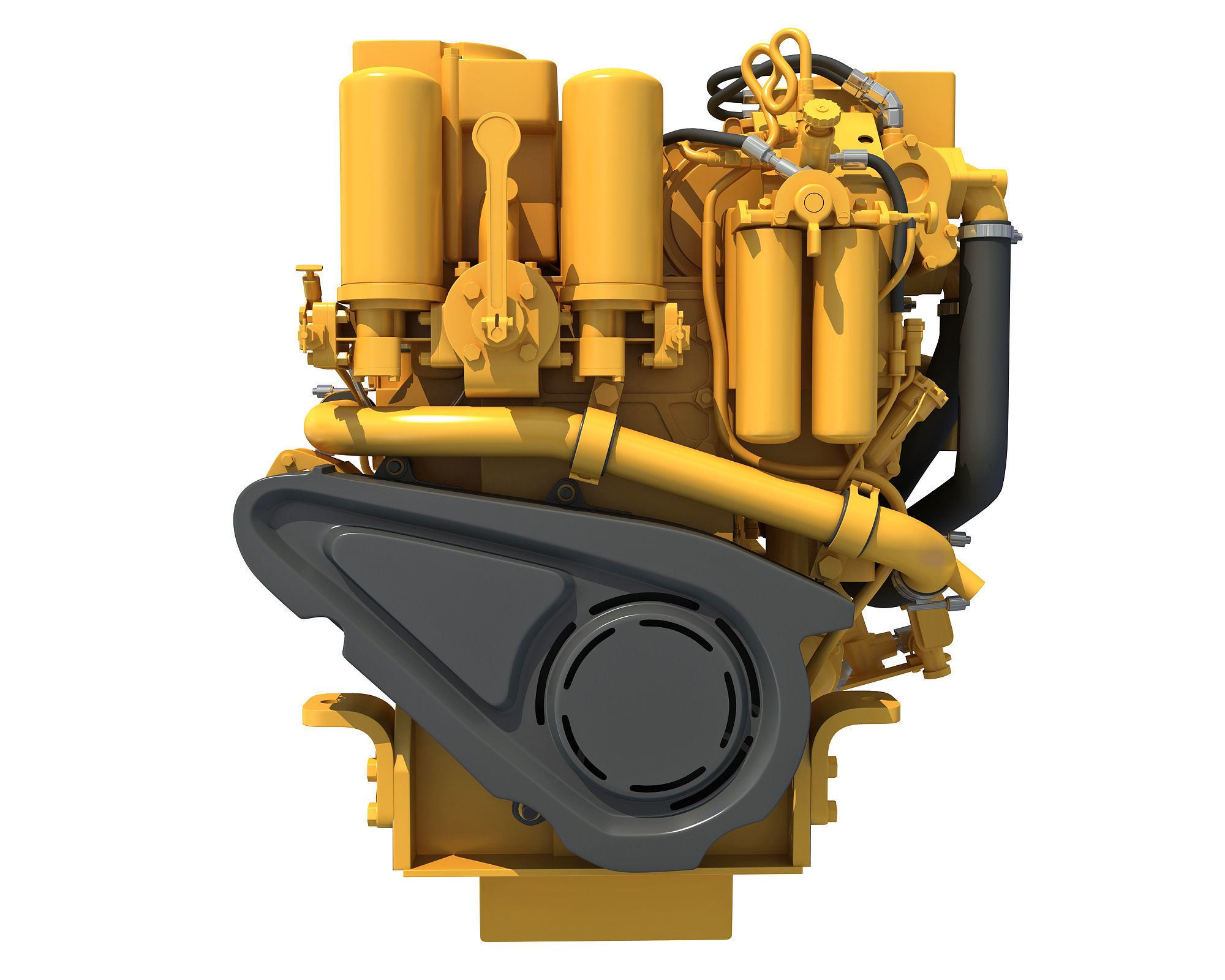 Industrial Diesel Engine 3D model_8