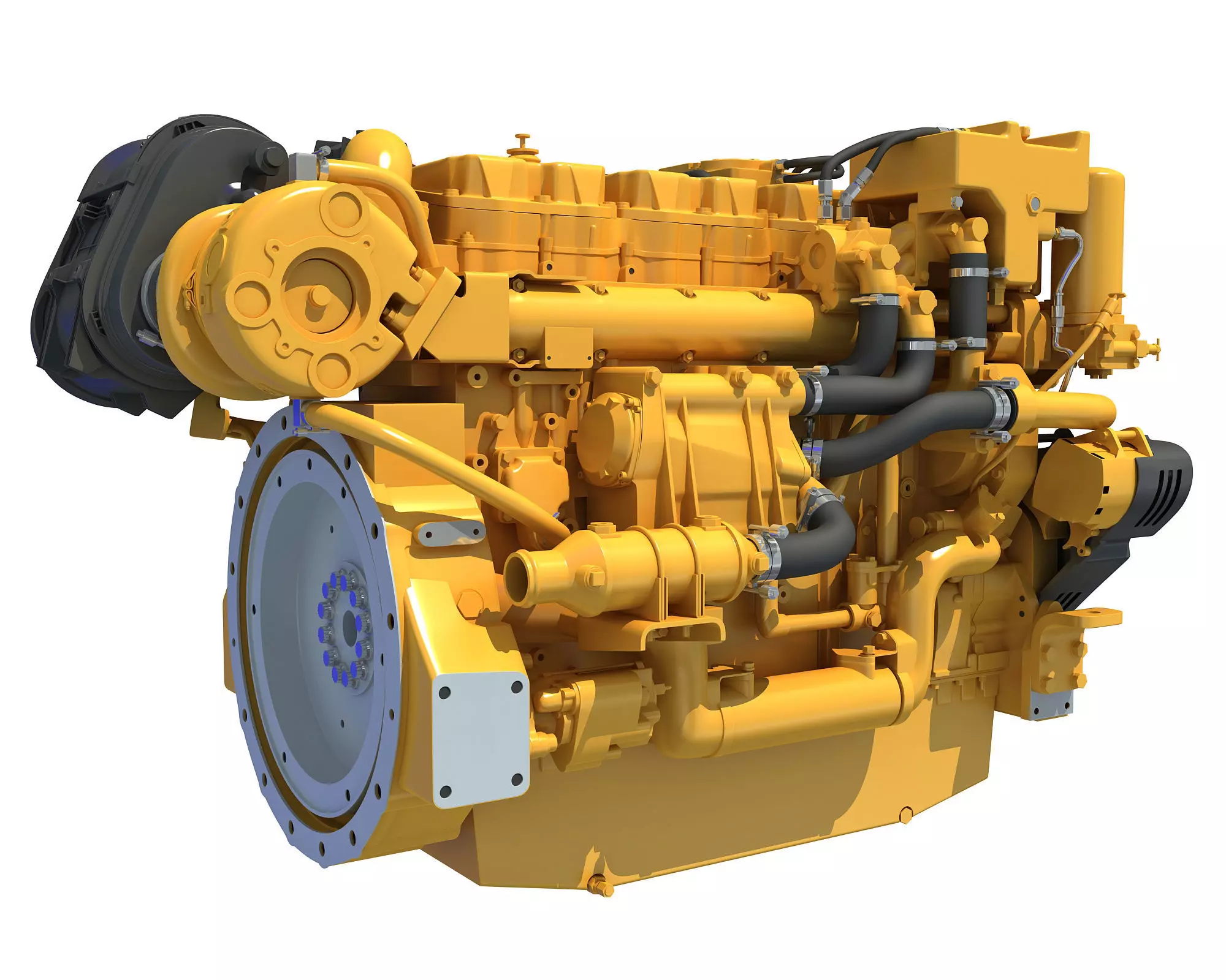 Industrial Diesel Engine 3D model_0