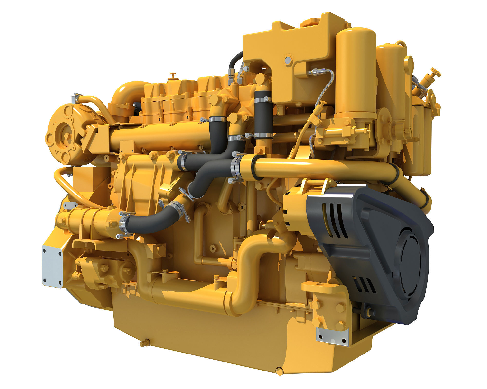 Industrial Diesel Engine 3D model_7