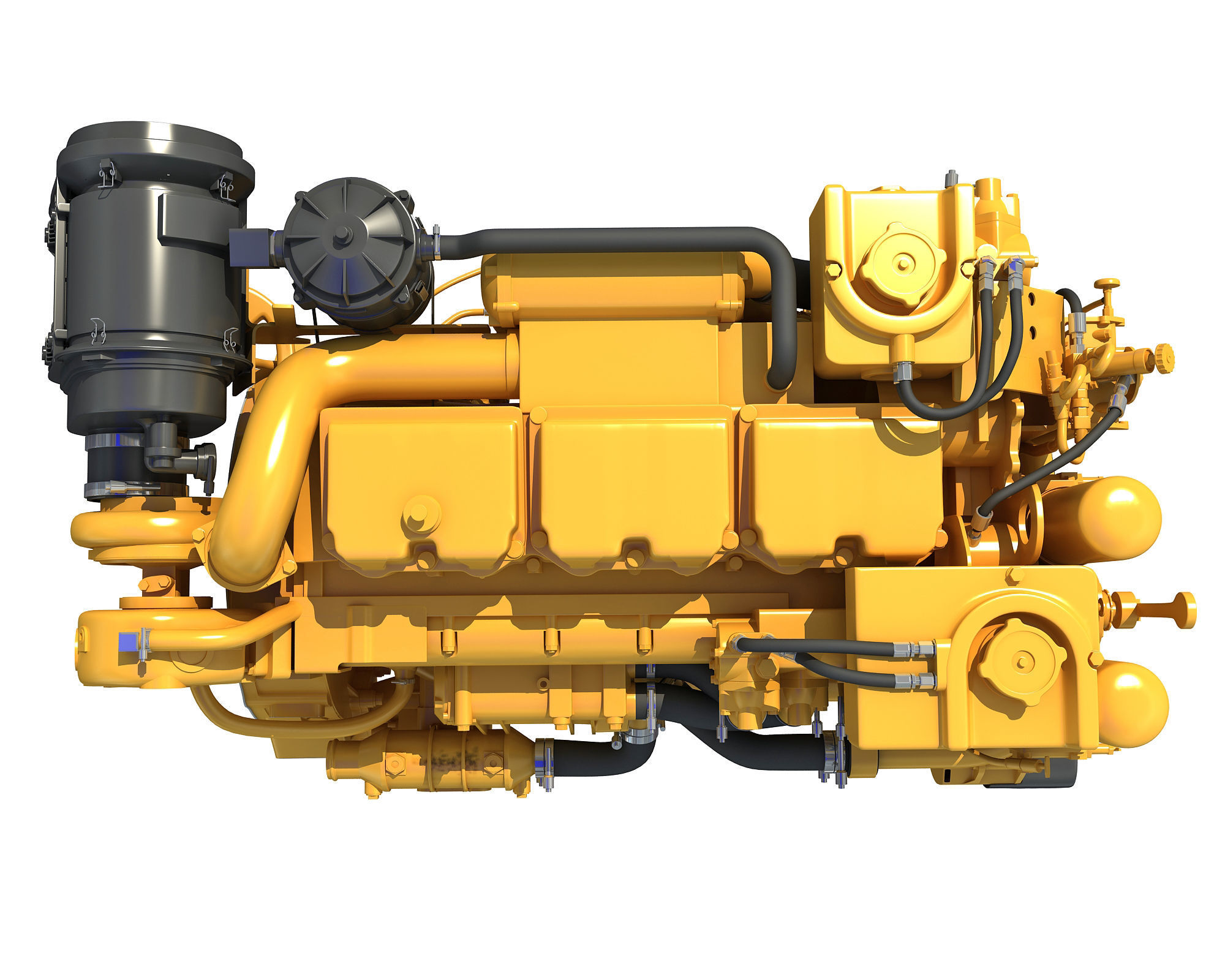 Industrial Diesel Engine 3D model_11