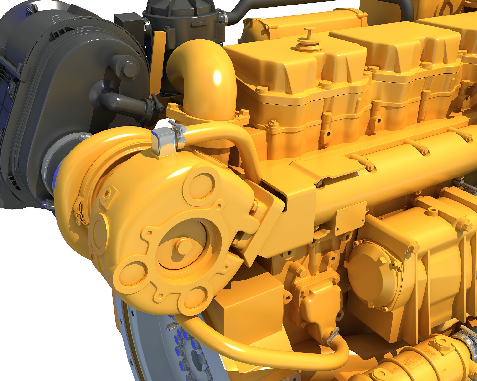 Industrial Diesel Engine 3D model_14