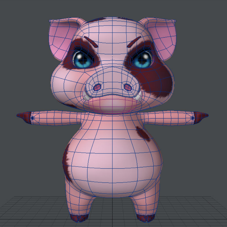 Thicker Pig 3D model_5
