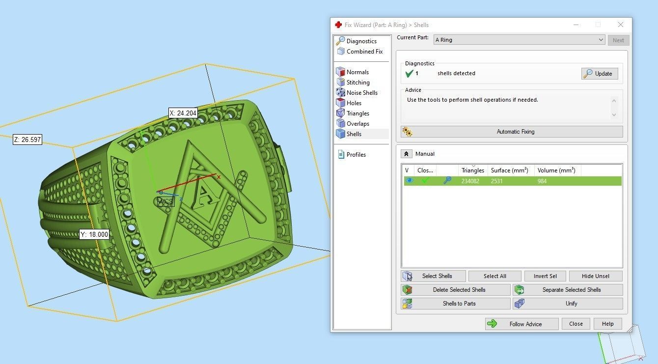 A - LETTER  SIGNET RING 3D print model_12