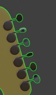 Jaguar Style Body Electric Guitar Low-poly 3D model_2