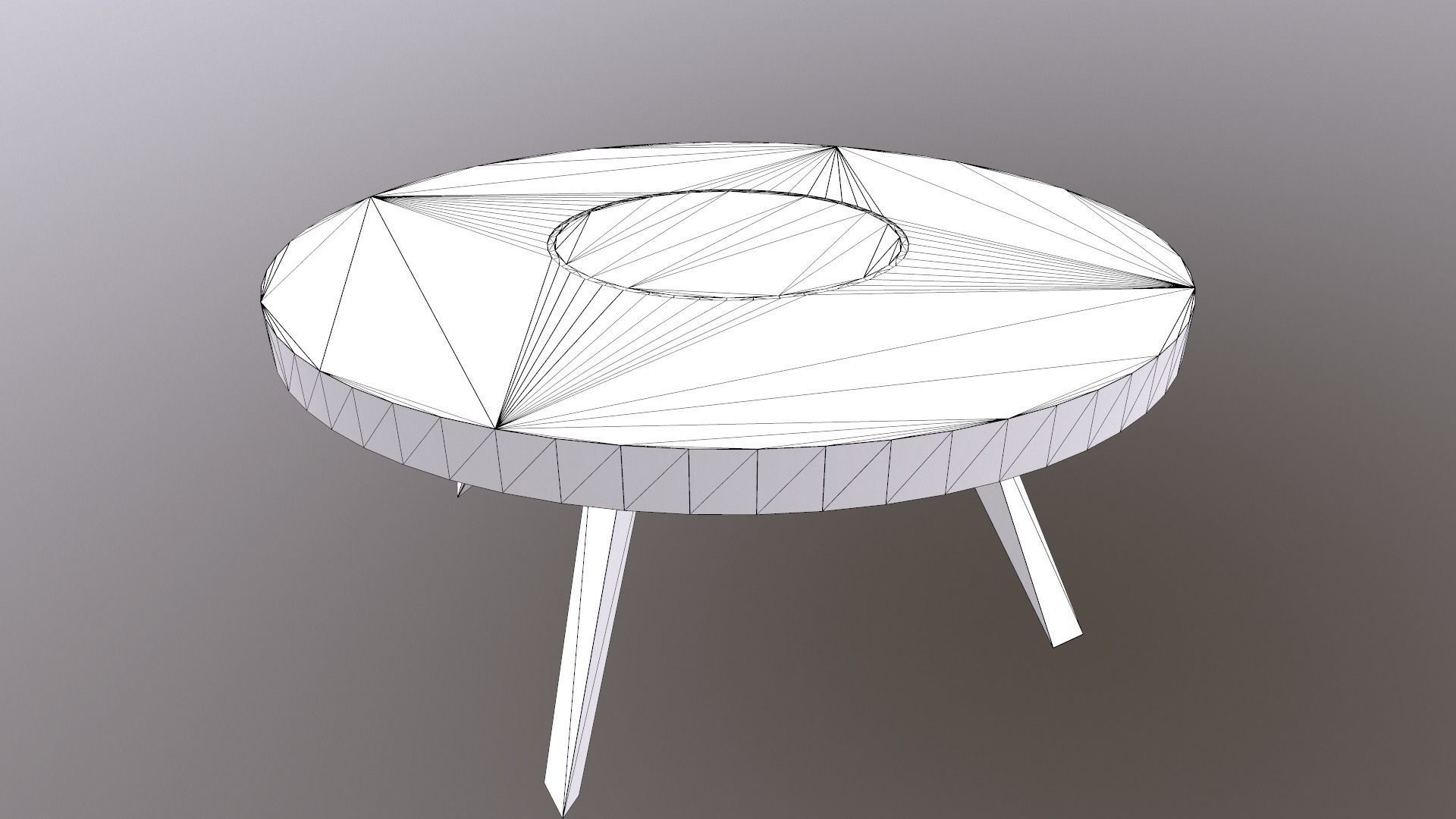 Moon coffe table Low-poly 3D model_1