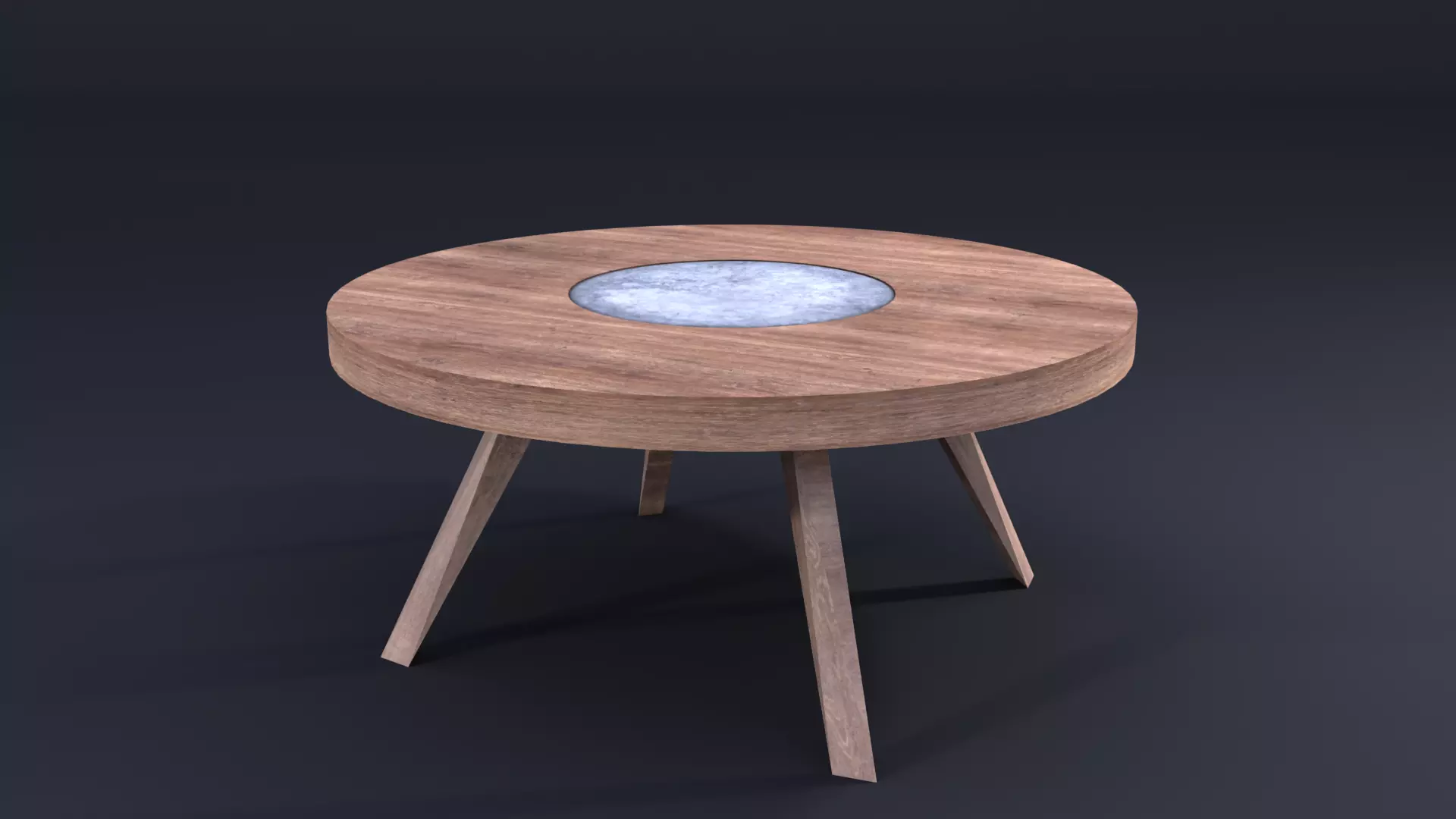 Moon coffe table Low-poly 3D model_0