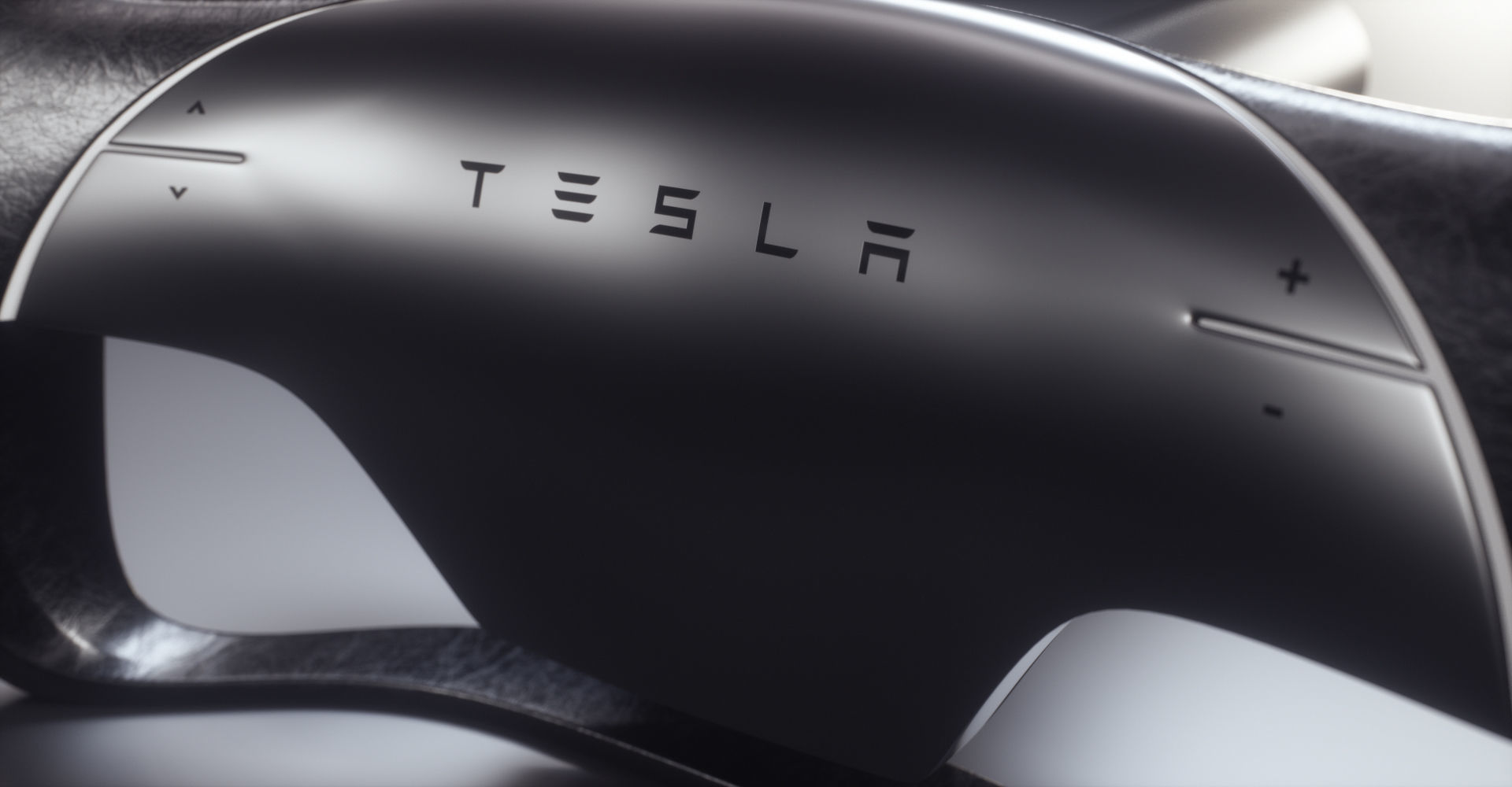 Tesla Roadster Steering Wheel Low-poly 3D model_9