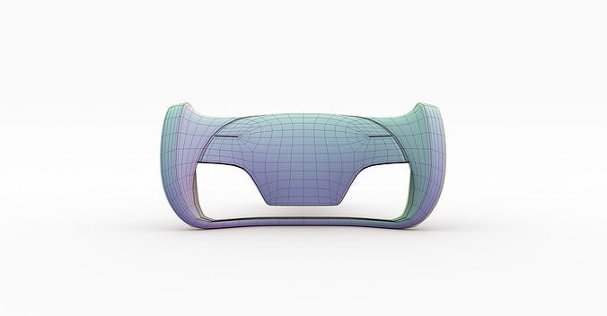 Tesla Roadster Steering Wheel Low-poly 3D model 4