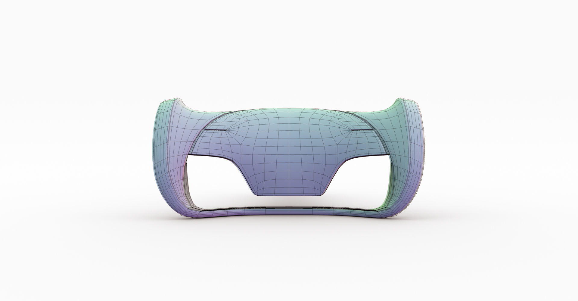 Tesla Roadster Steering Wheel Low-poly 3D model_3