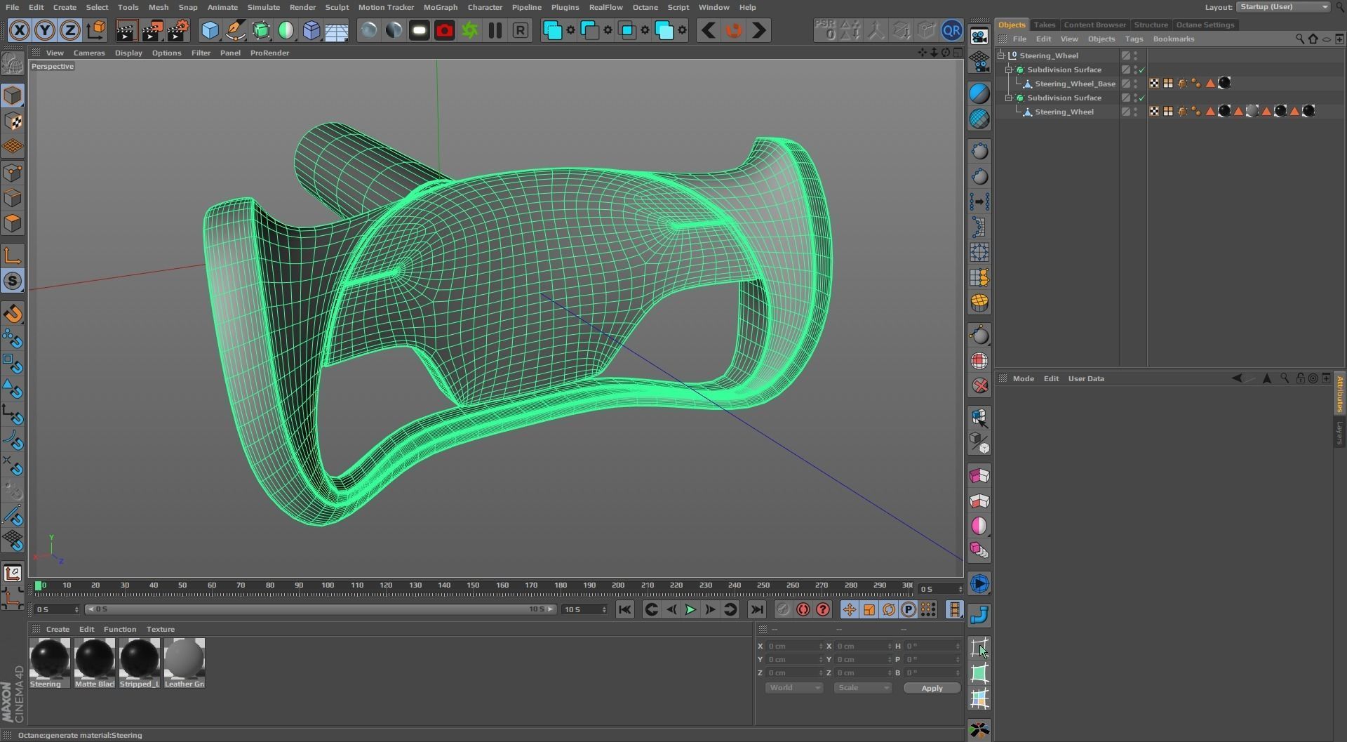 Tesla Roadster Steering Wheel Low-poly 3D model_16
